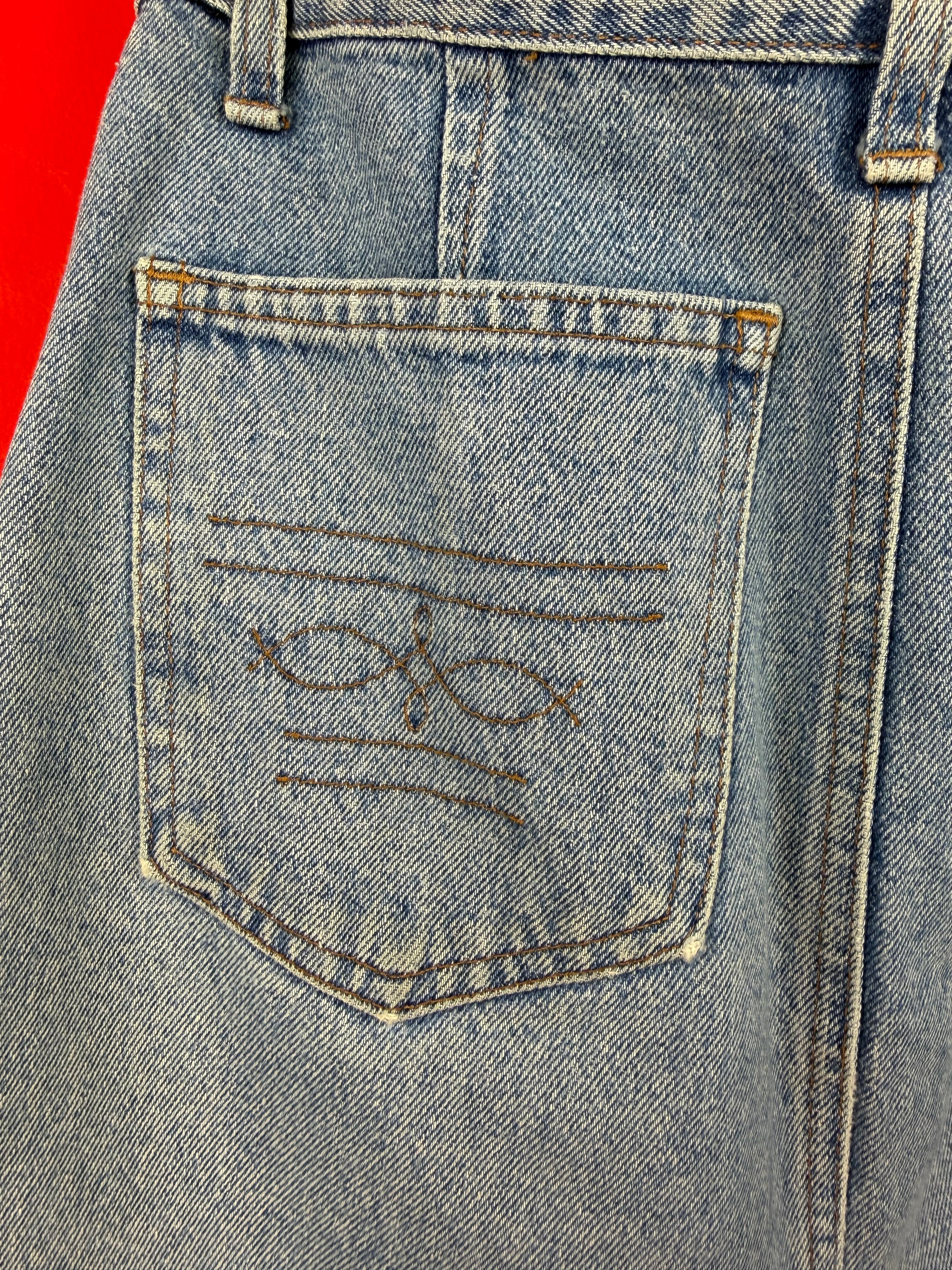 Vintage Benetton Denim Mini Skirt Made in Italy