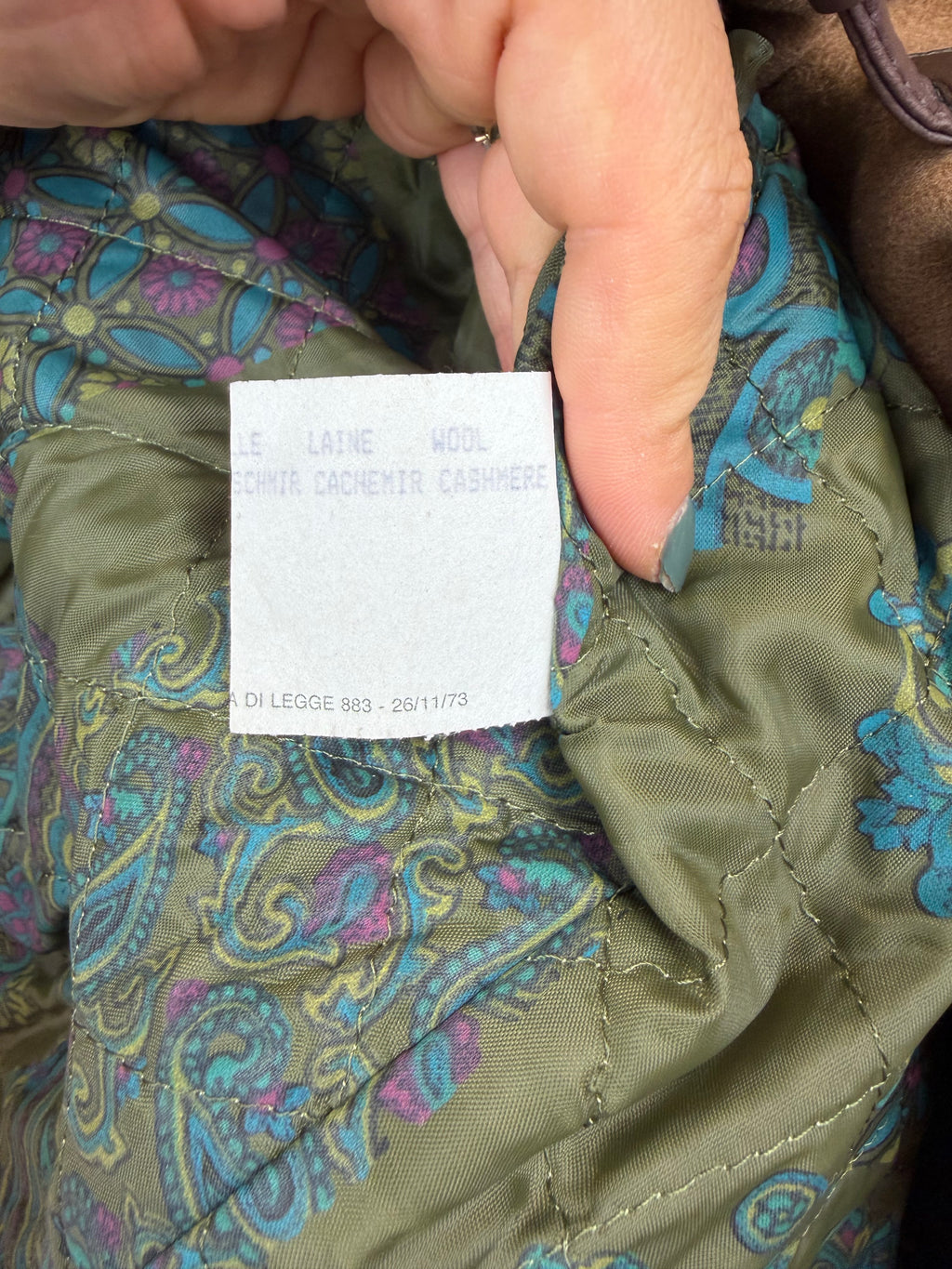 Cappotto vintage cammello in lana e cashmere con alamari