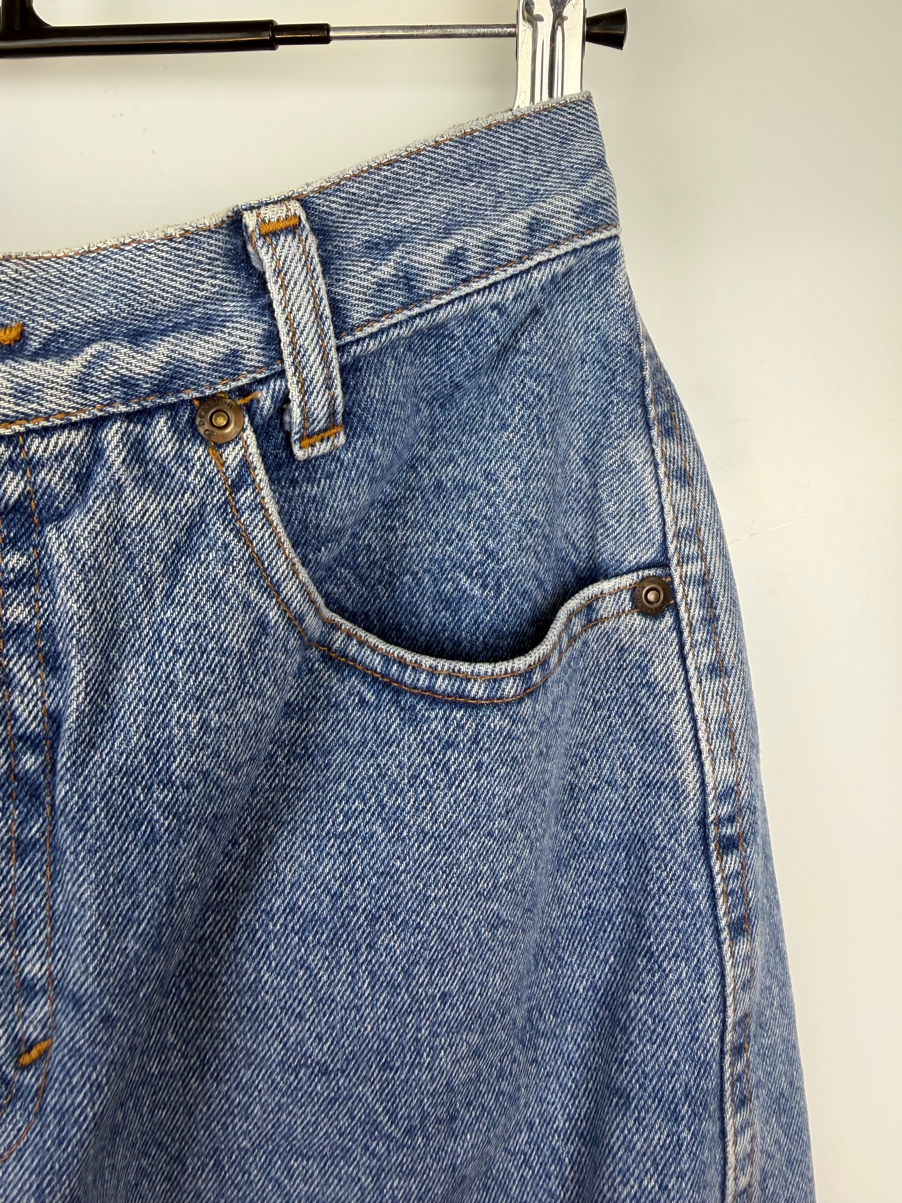 Gonna vintage Benetton in denim 100% cotone – Vita alta anni ’90