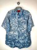 Camicia Vintage Tie Dye Azzurra in Cotone 100%
