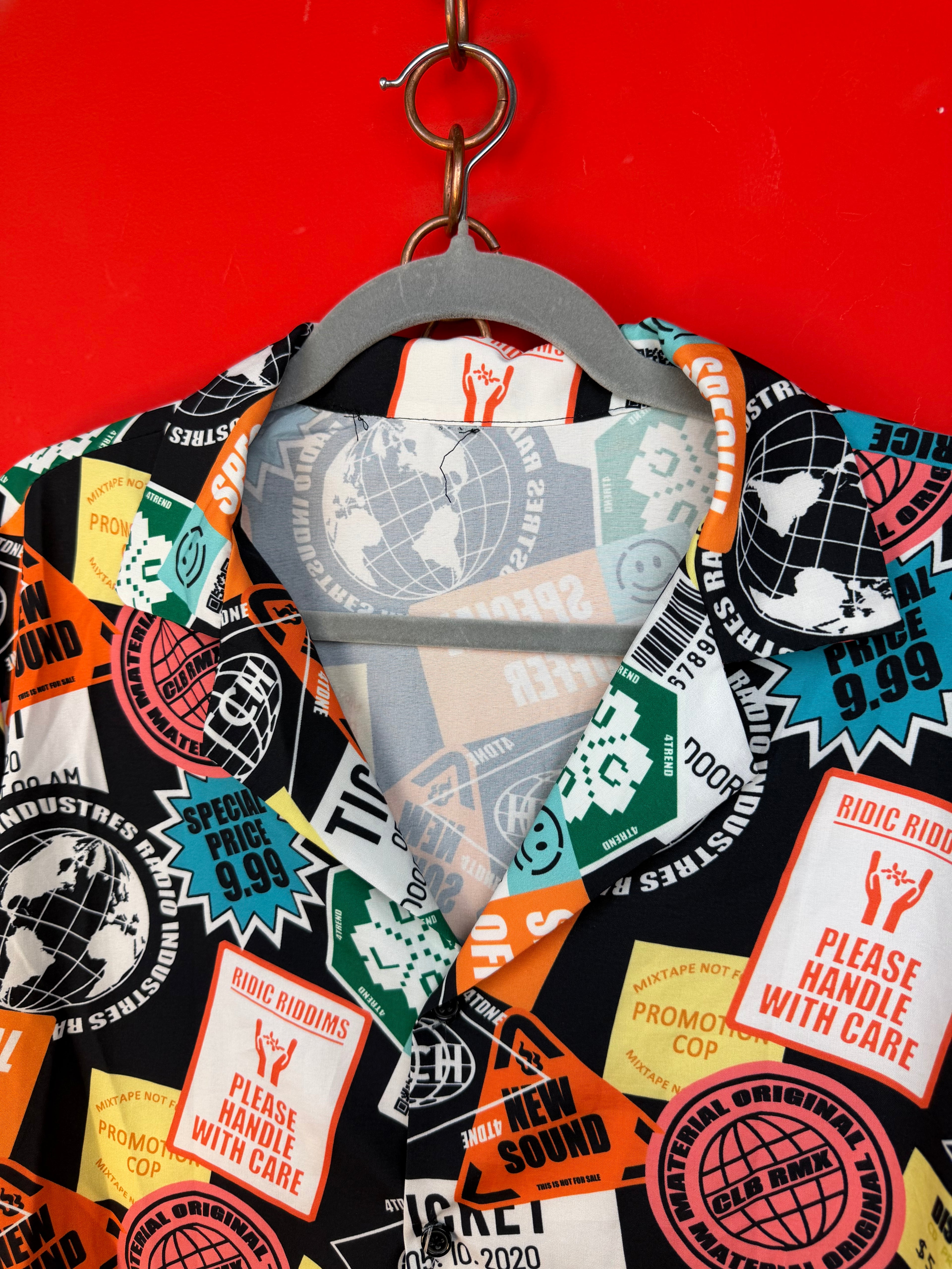 Vintage Graphic Print Shirt Y2K Festival Streetwear M