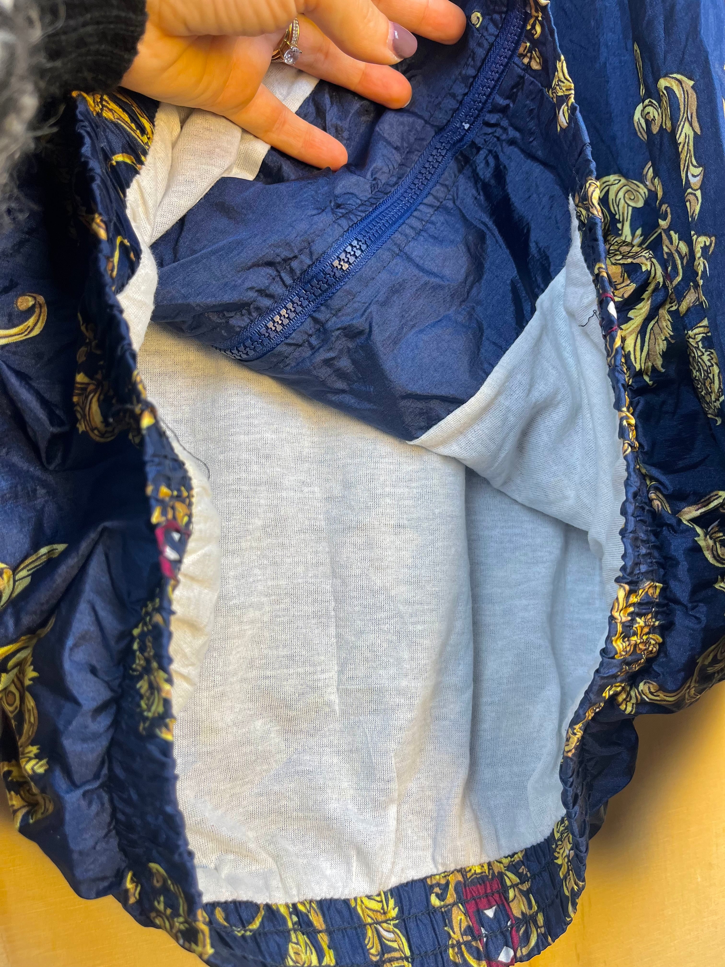 Vintage Baroque Blue Windbreaker