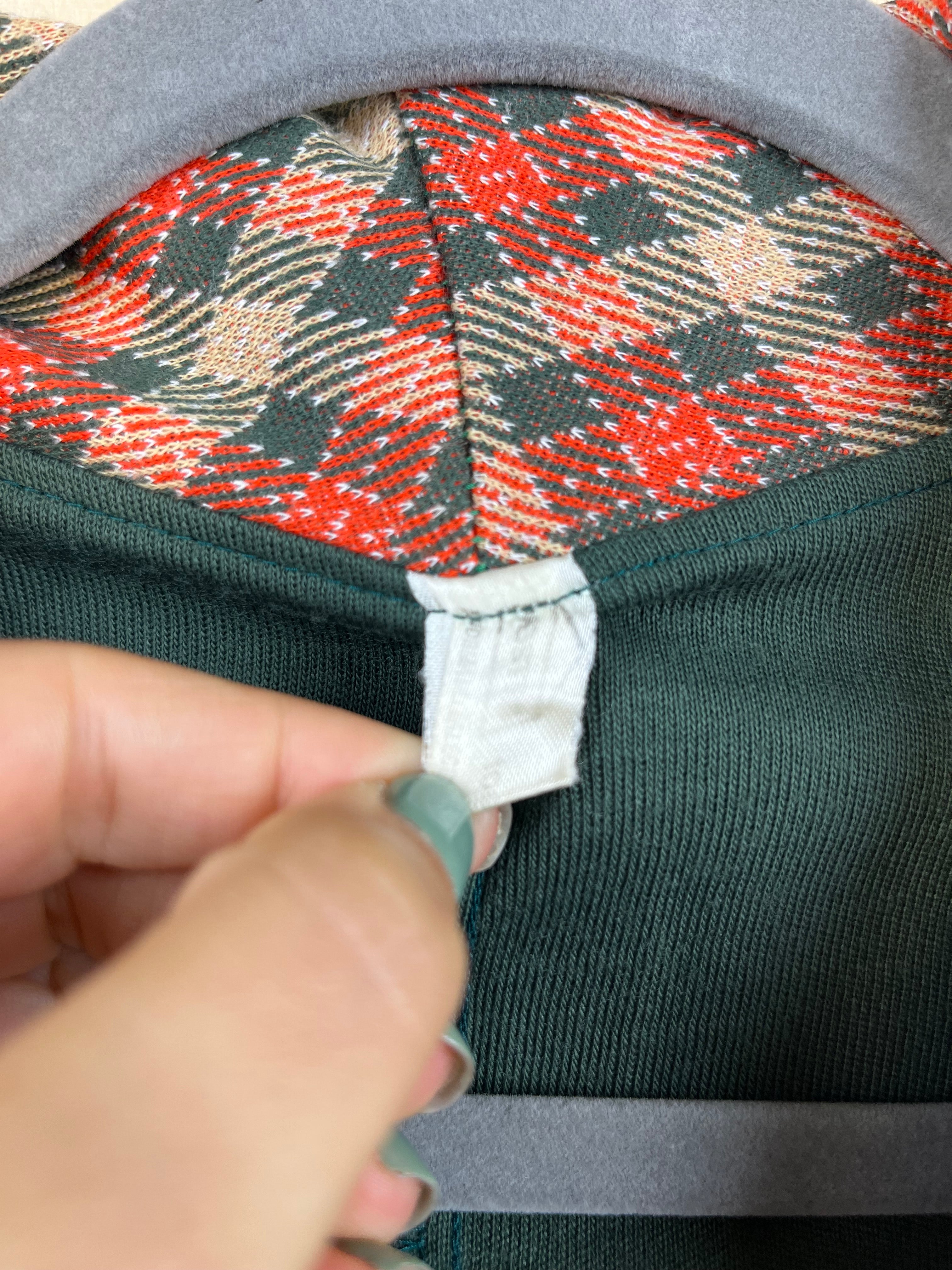 Vintage Wrap Dress Green Top Plaid Skirt Midi Dress