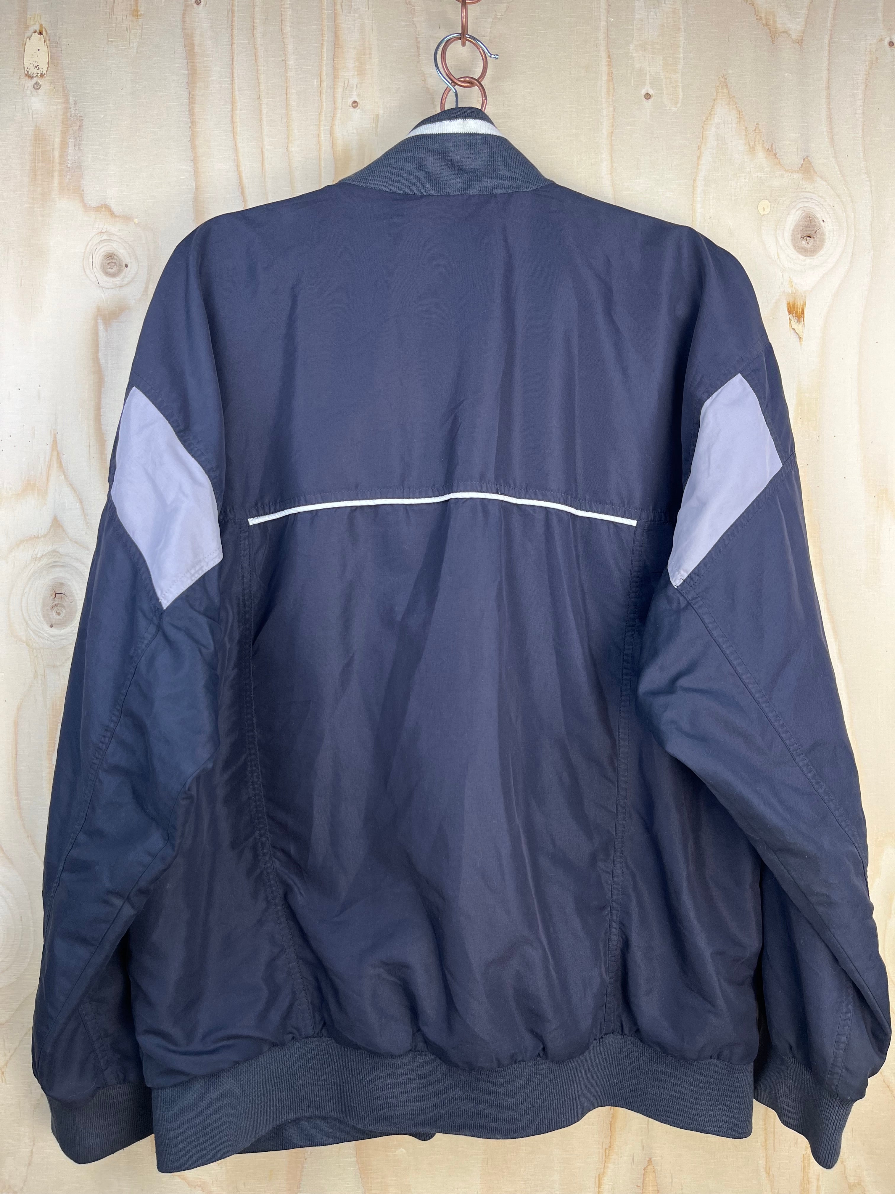 Vintage Adidas Track Jacket Navy Grey 90s Zip-Up