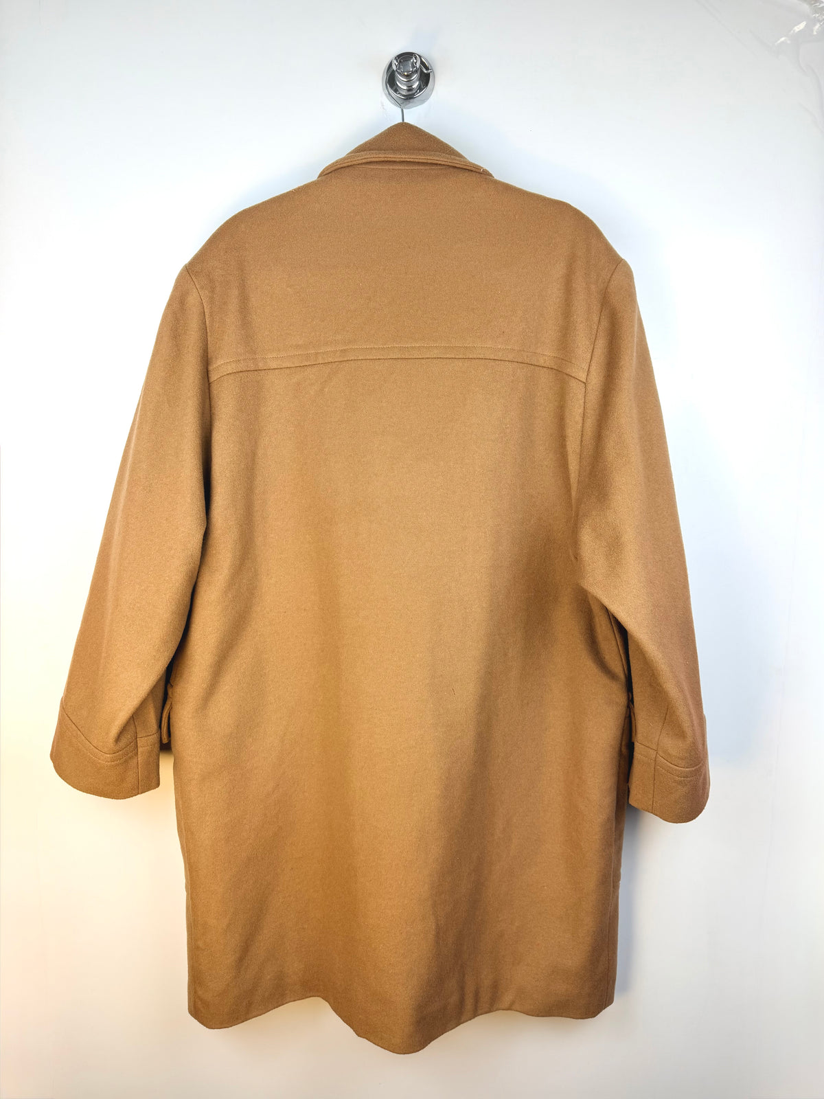 Cappotto vintage cammello in lana e cashmere con alamari