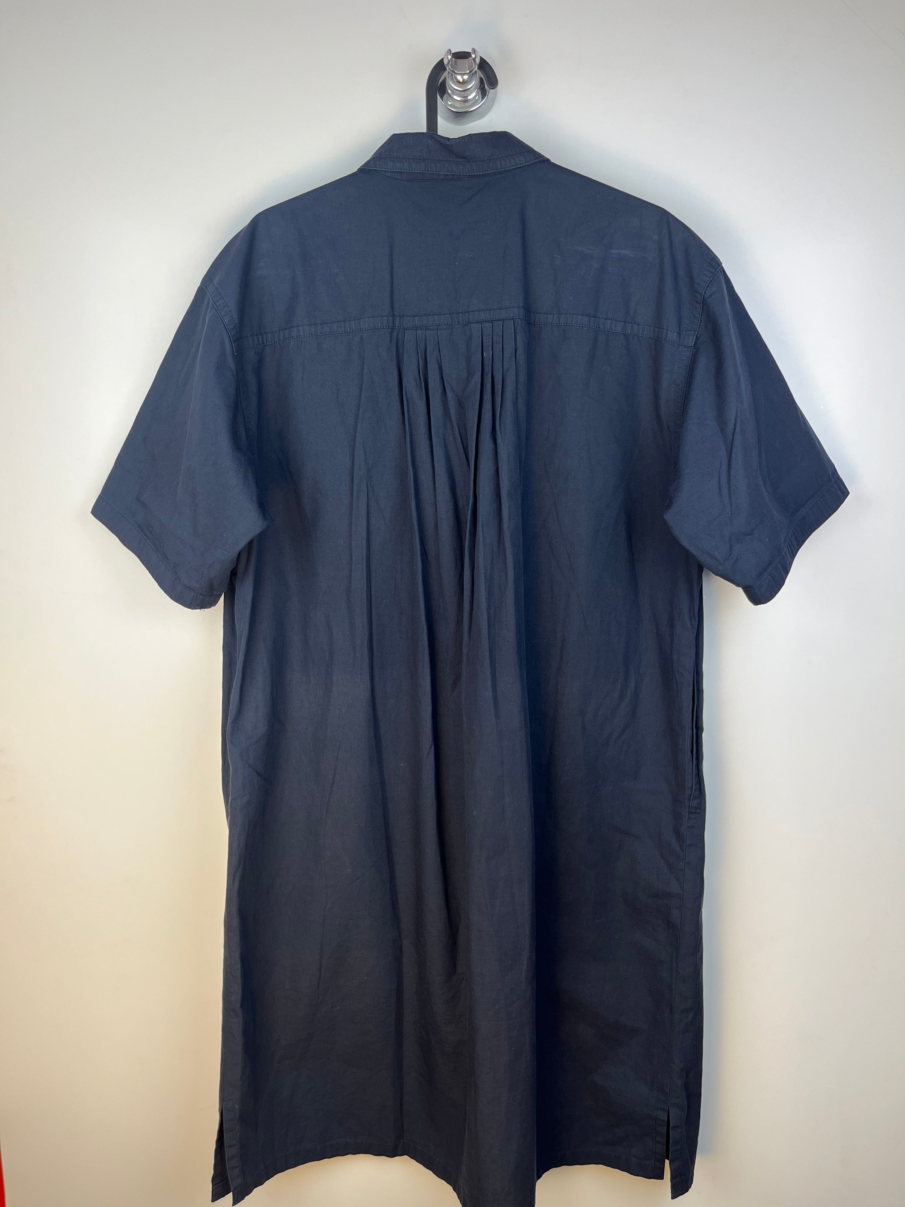 Abito Camicia Vintage Iceberg Ricamato Blu Navy
