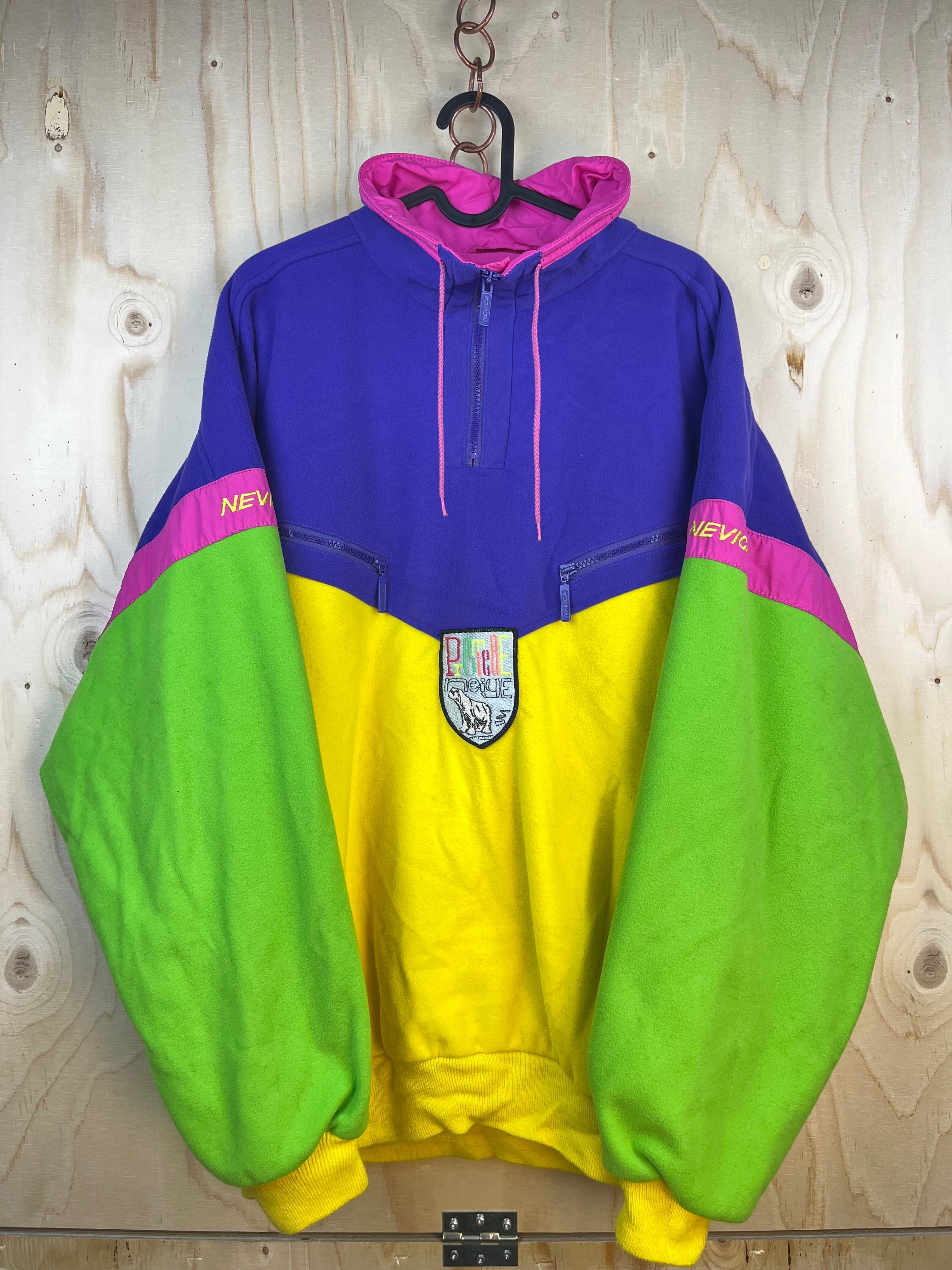 Vintage Nevica Colorblock Ski Anorak 90s Fleece