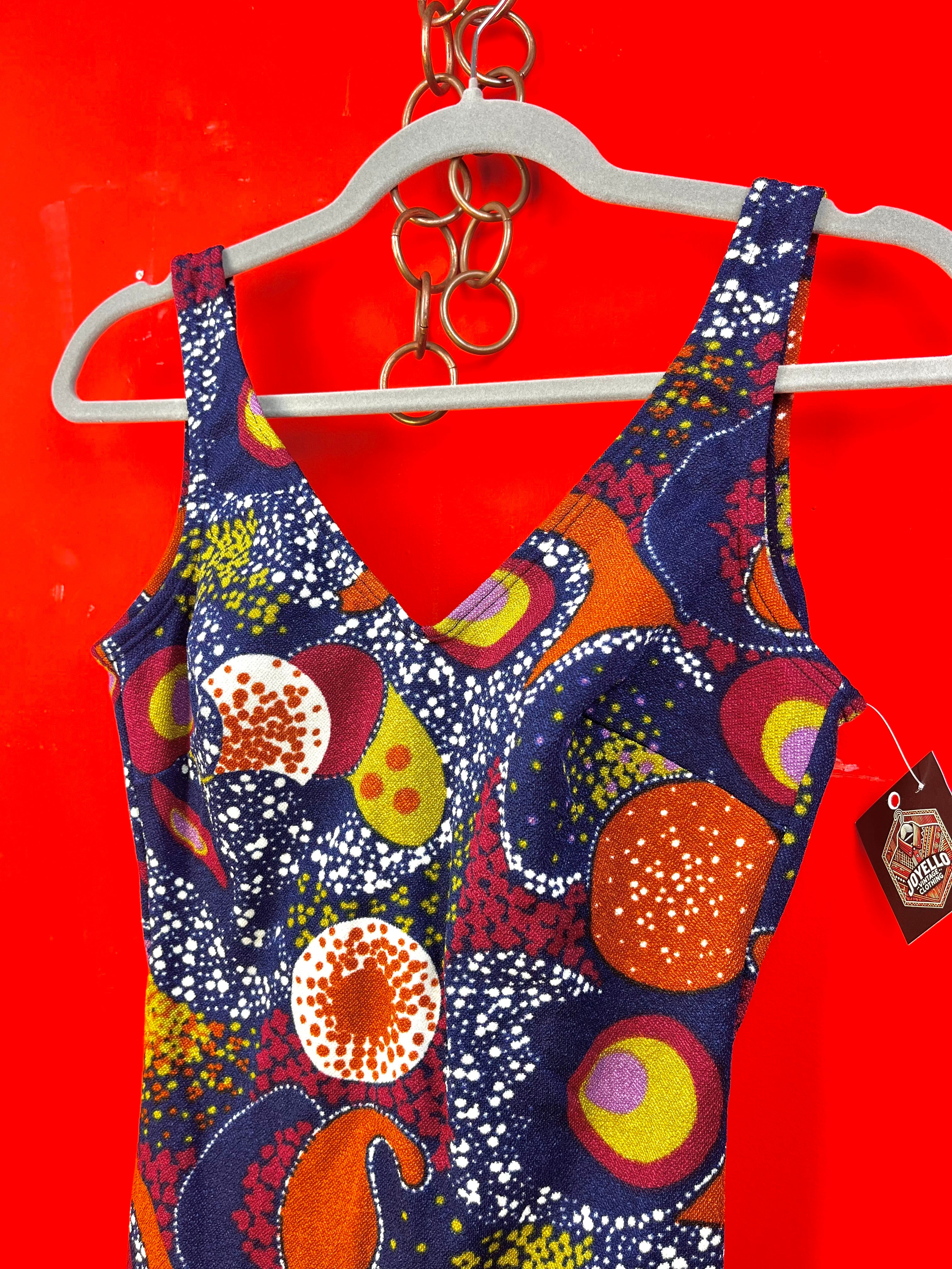 Vintage 70s Psychedelic Print Swimsuit Bodysuit