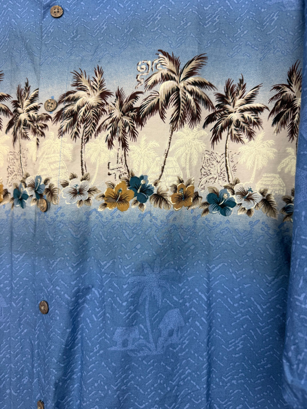 Camicia vintage Pierre Cardin tropicale in cotone – XXL