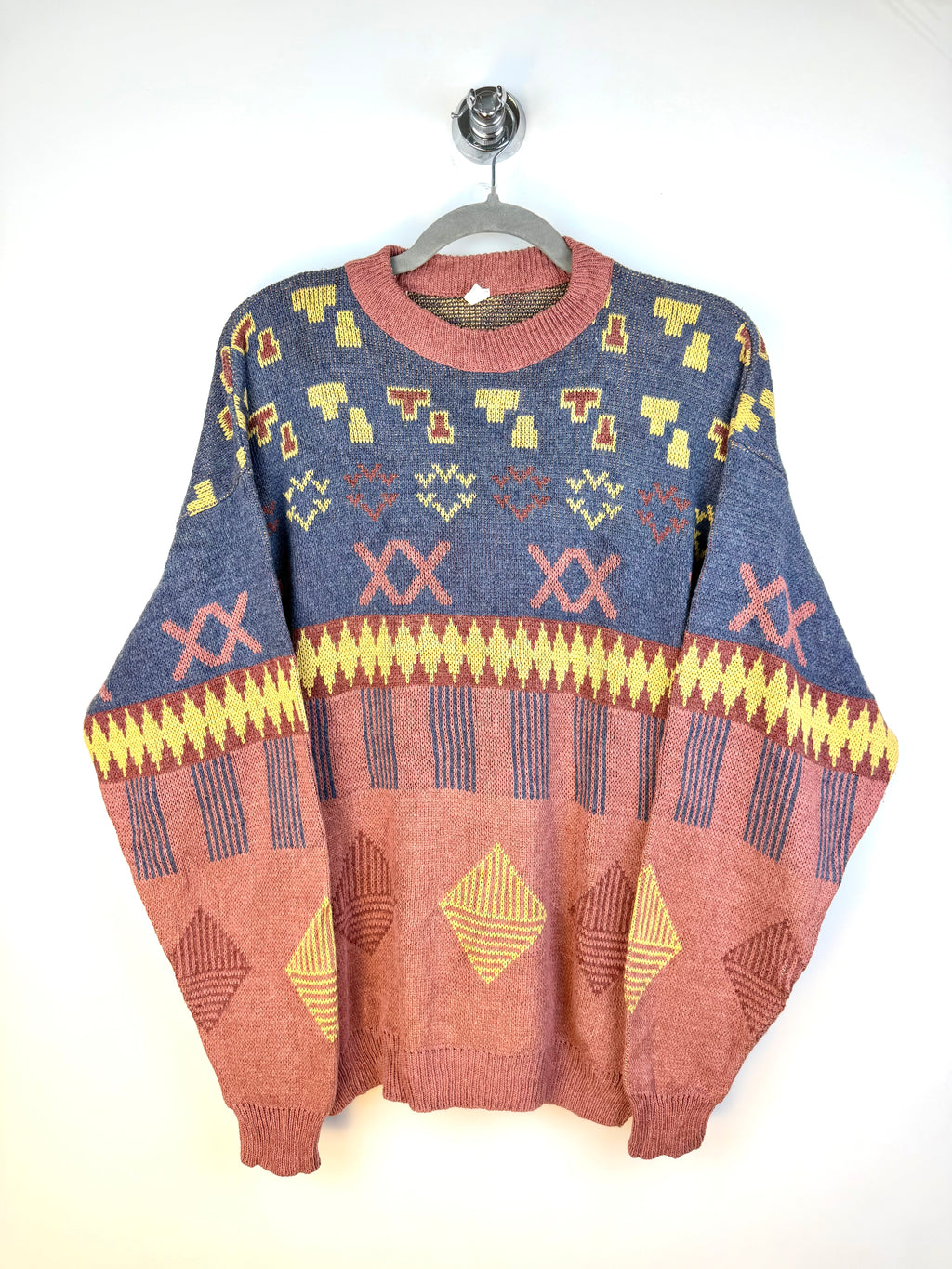 Maglione vintage fantasia geometrica anni ’90