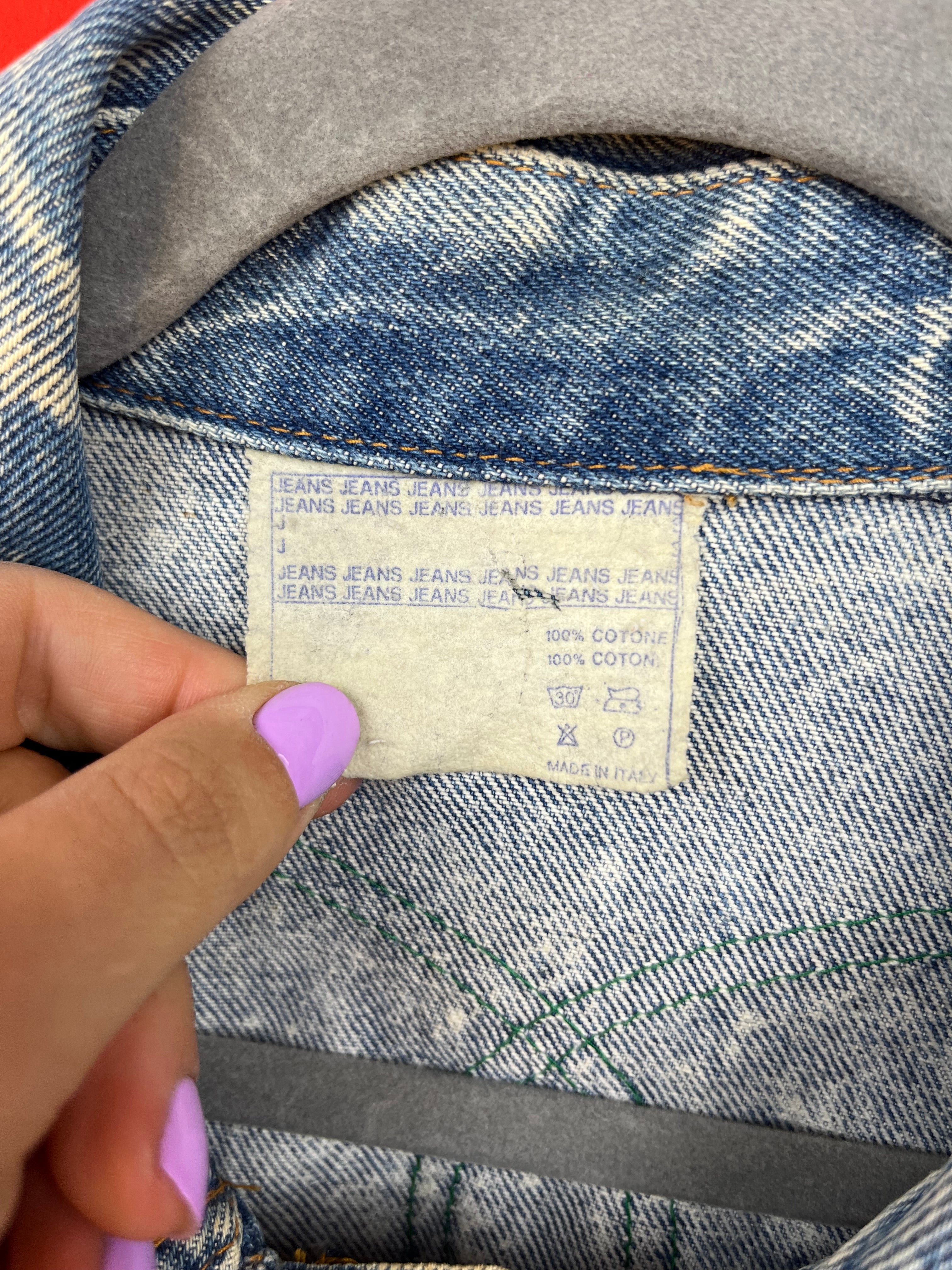 Vintage Acid Wash Denim Jacket Made in Italy