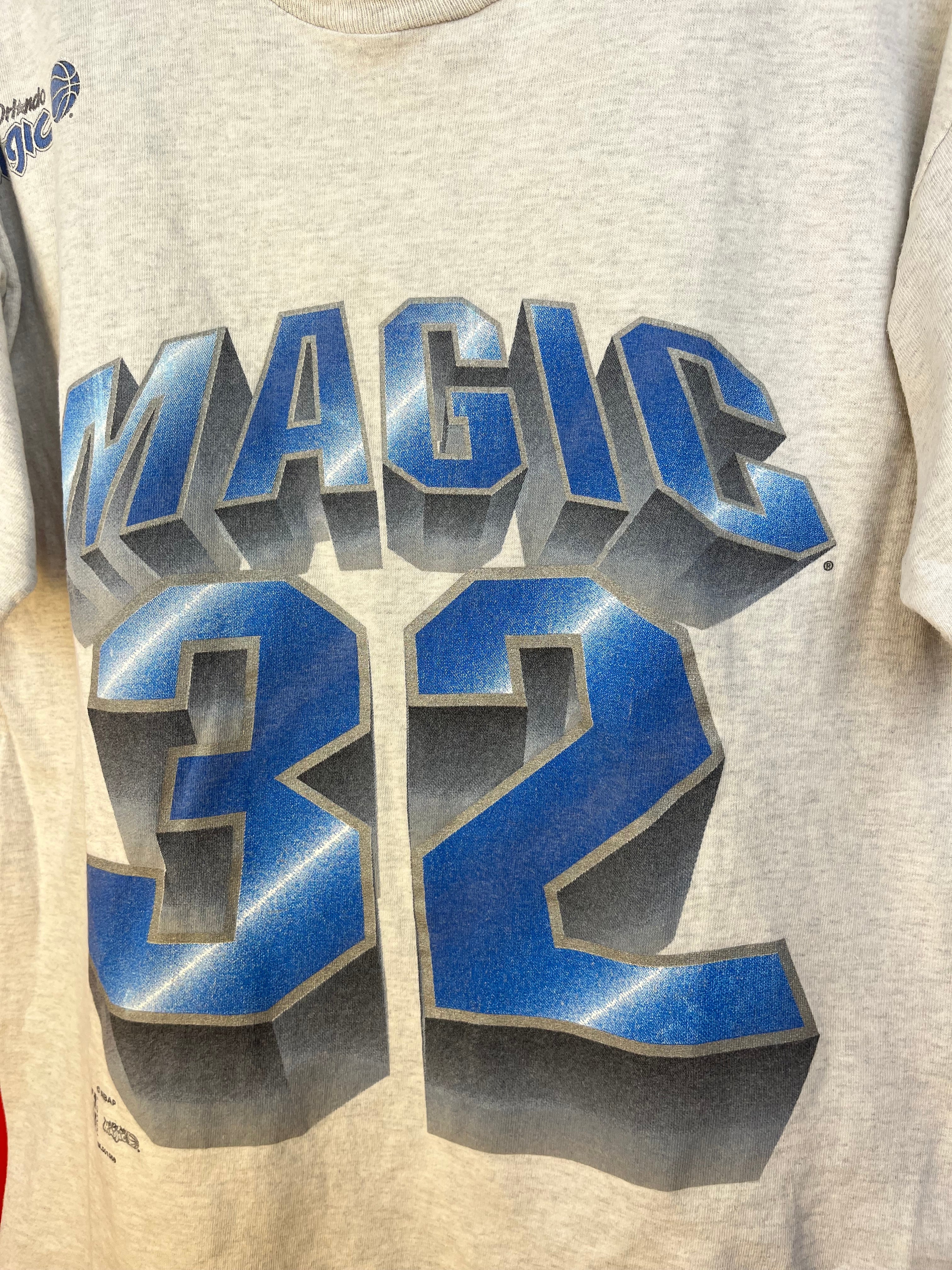 Vintage Orlando Magic NBA T-Shirt Double Print Grey 90s