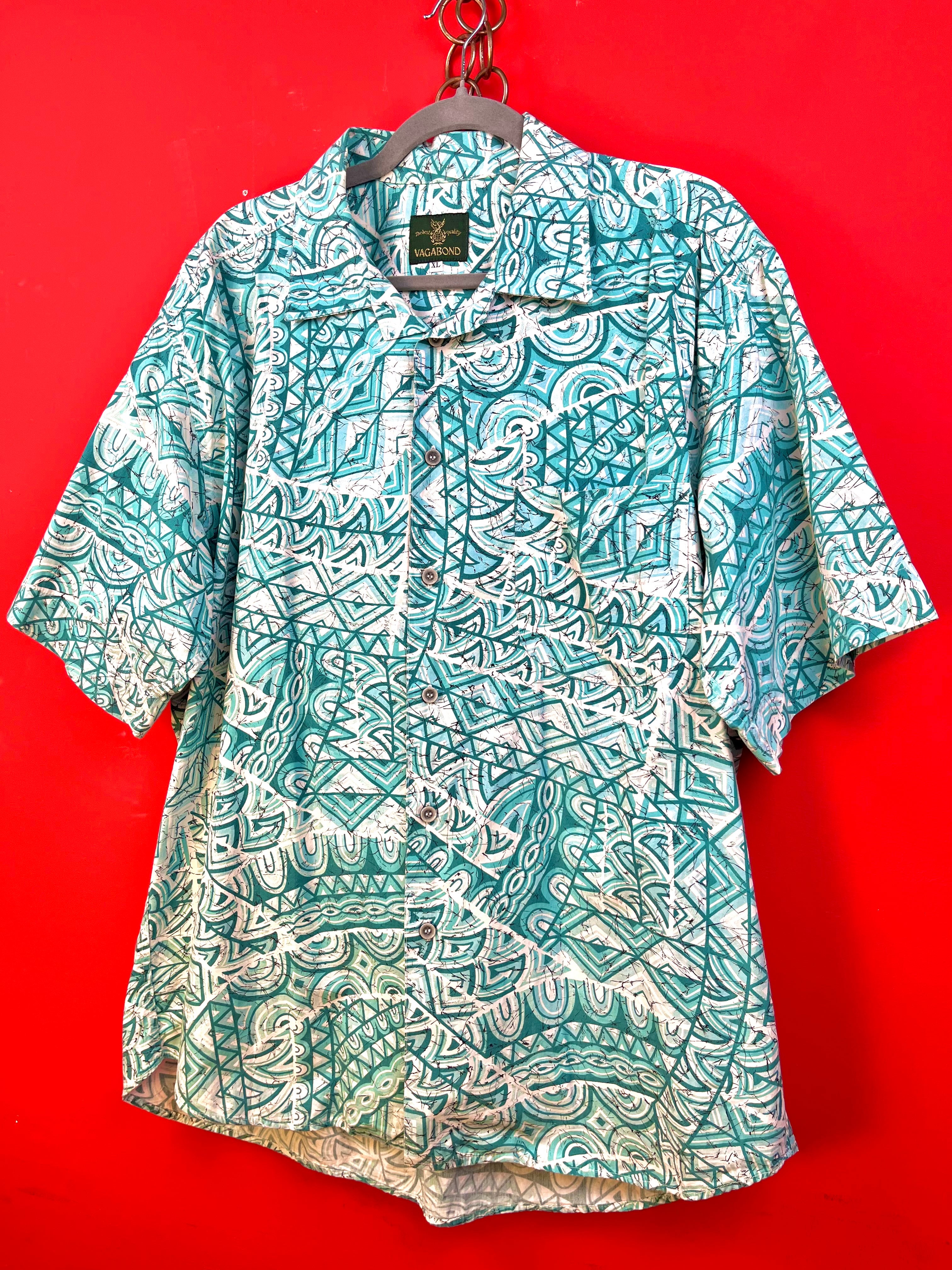 Vintage 90s Italian Cotton Pattern Shirt – Vagabond XL