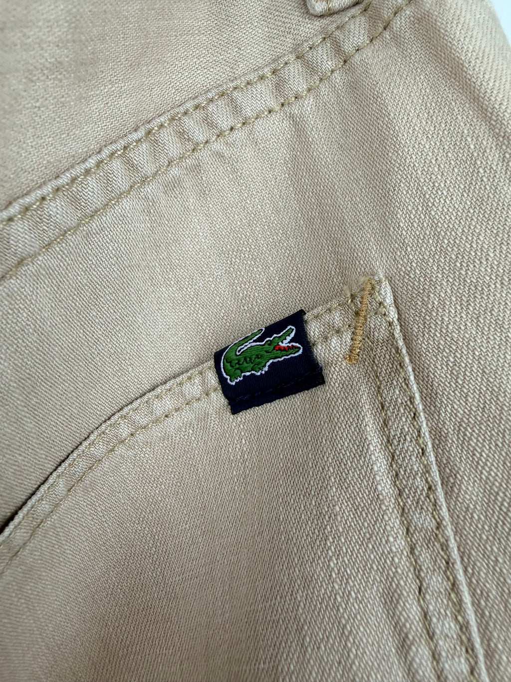 Pantaloni Vintage Lacoste Uomo in Misto Lino Beige – Straight Leg