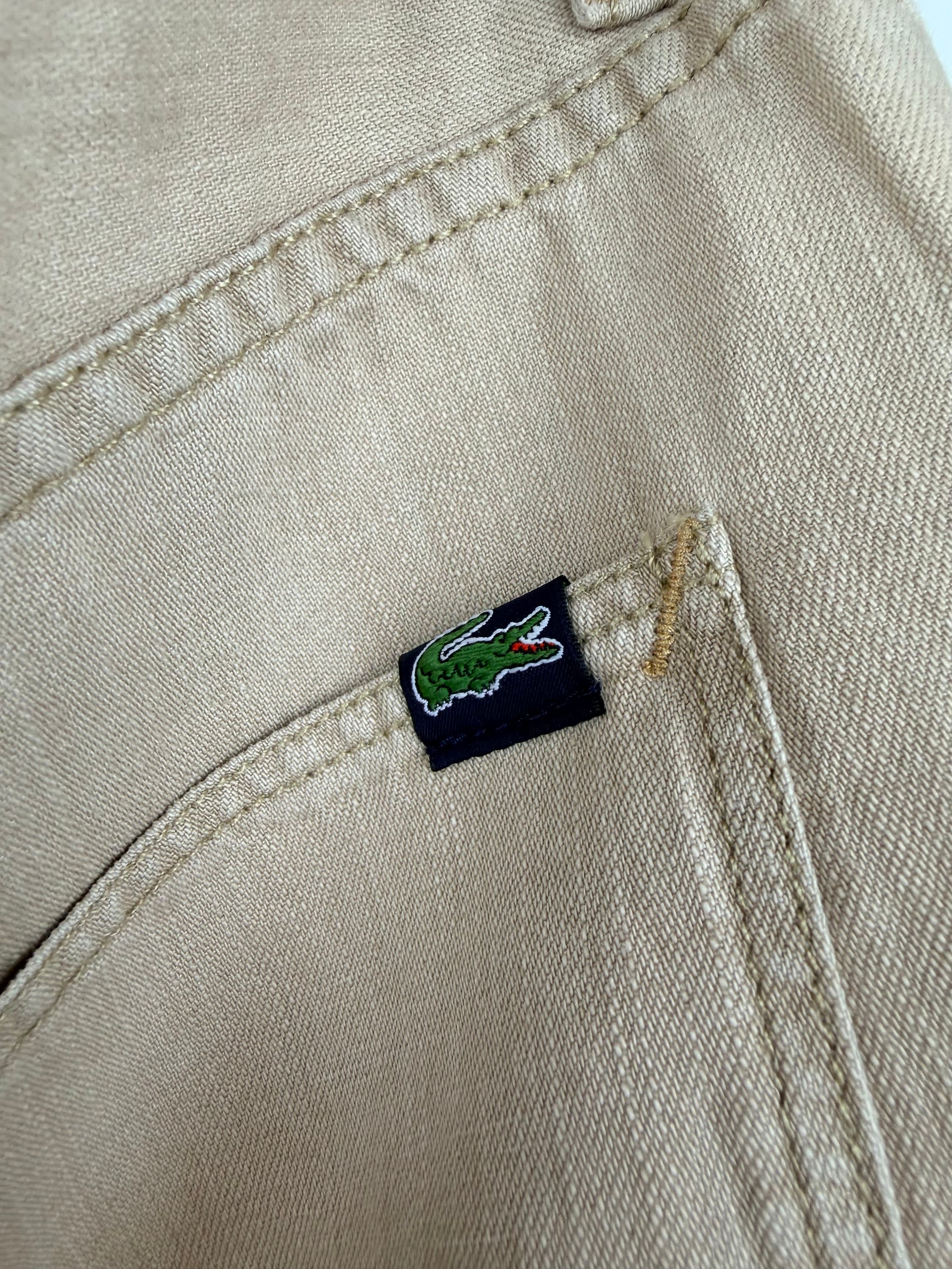 Pantaloni Vintage Lacoste Uomo in Misto Lino Beige – Straight Leg