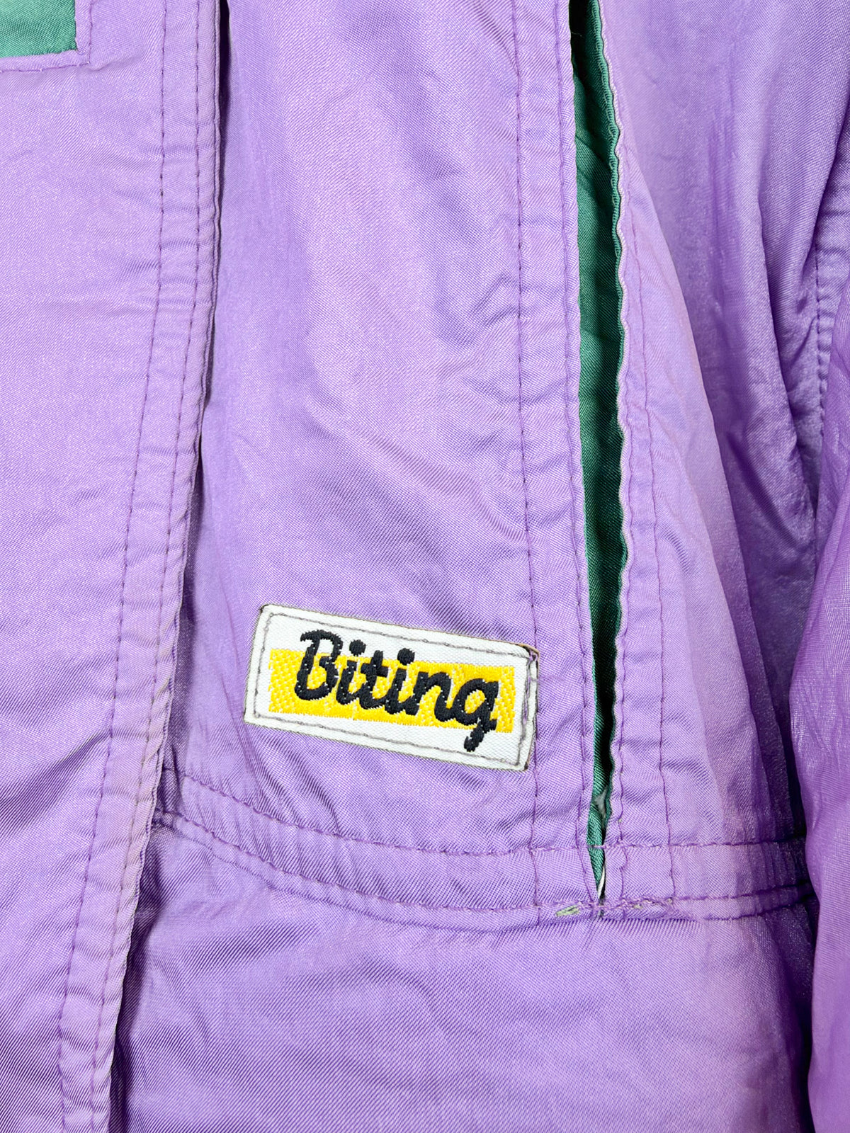 Giacca vintage Biting imbottita lilla e verde