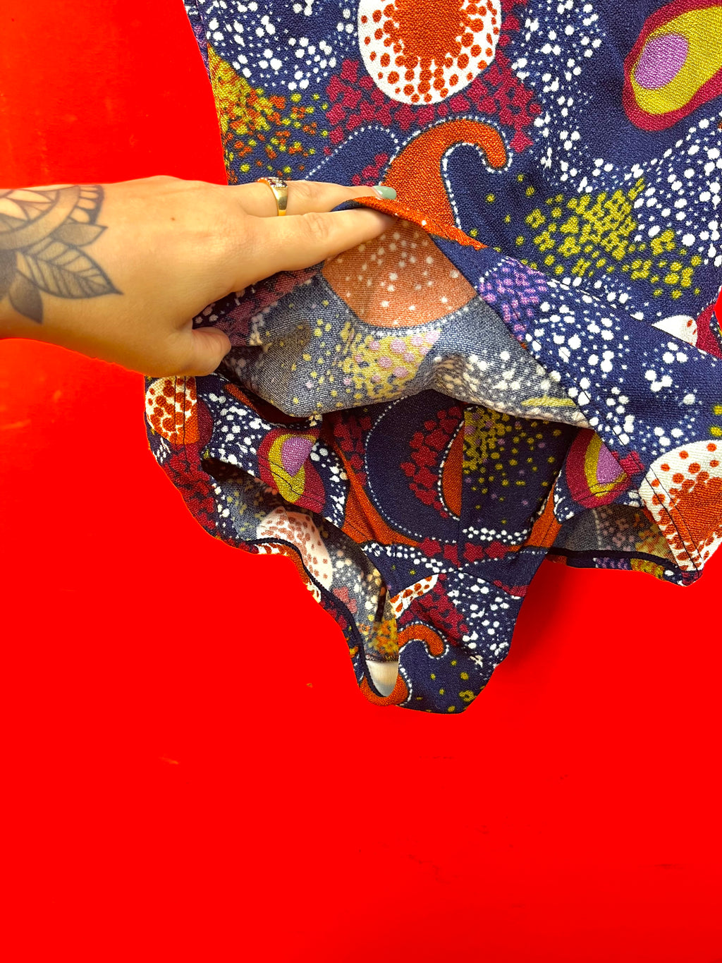 Vintage 70s Psychedelic Print Swimsuit Bodysuit