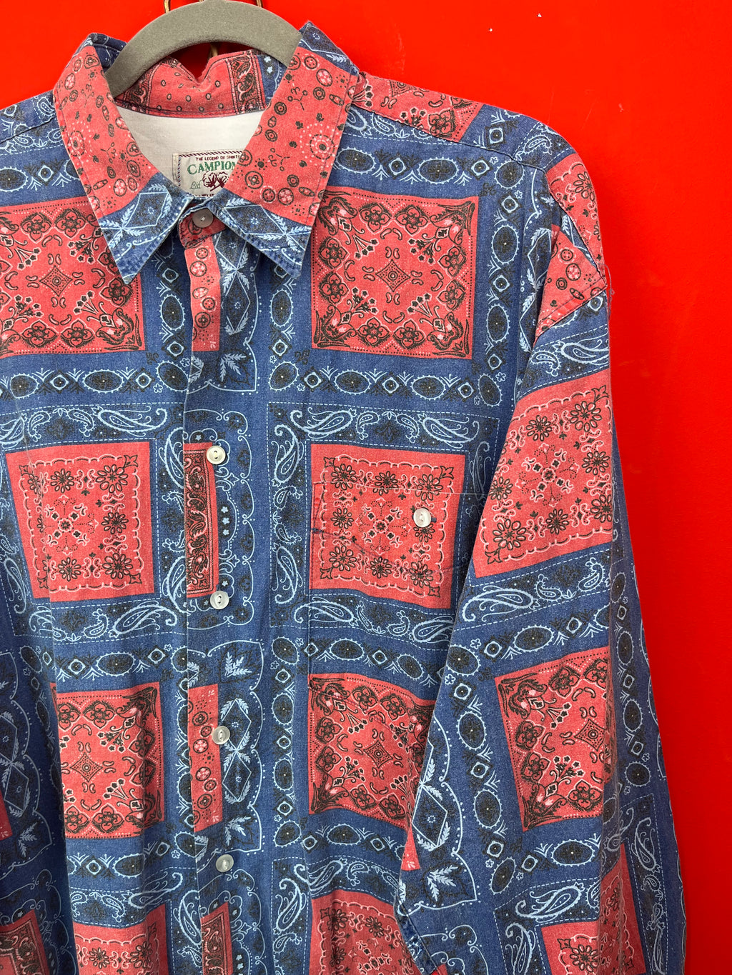 Camicia Vintage Bandana Patchwork Campione