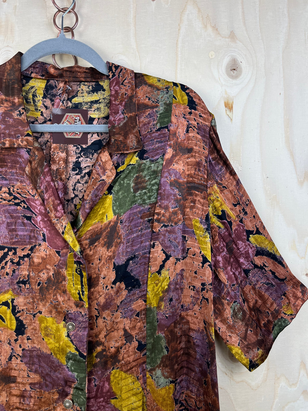 Vintage Abstract Pattern Blouse