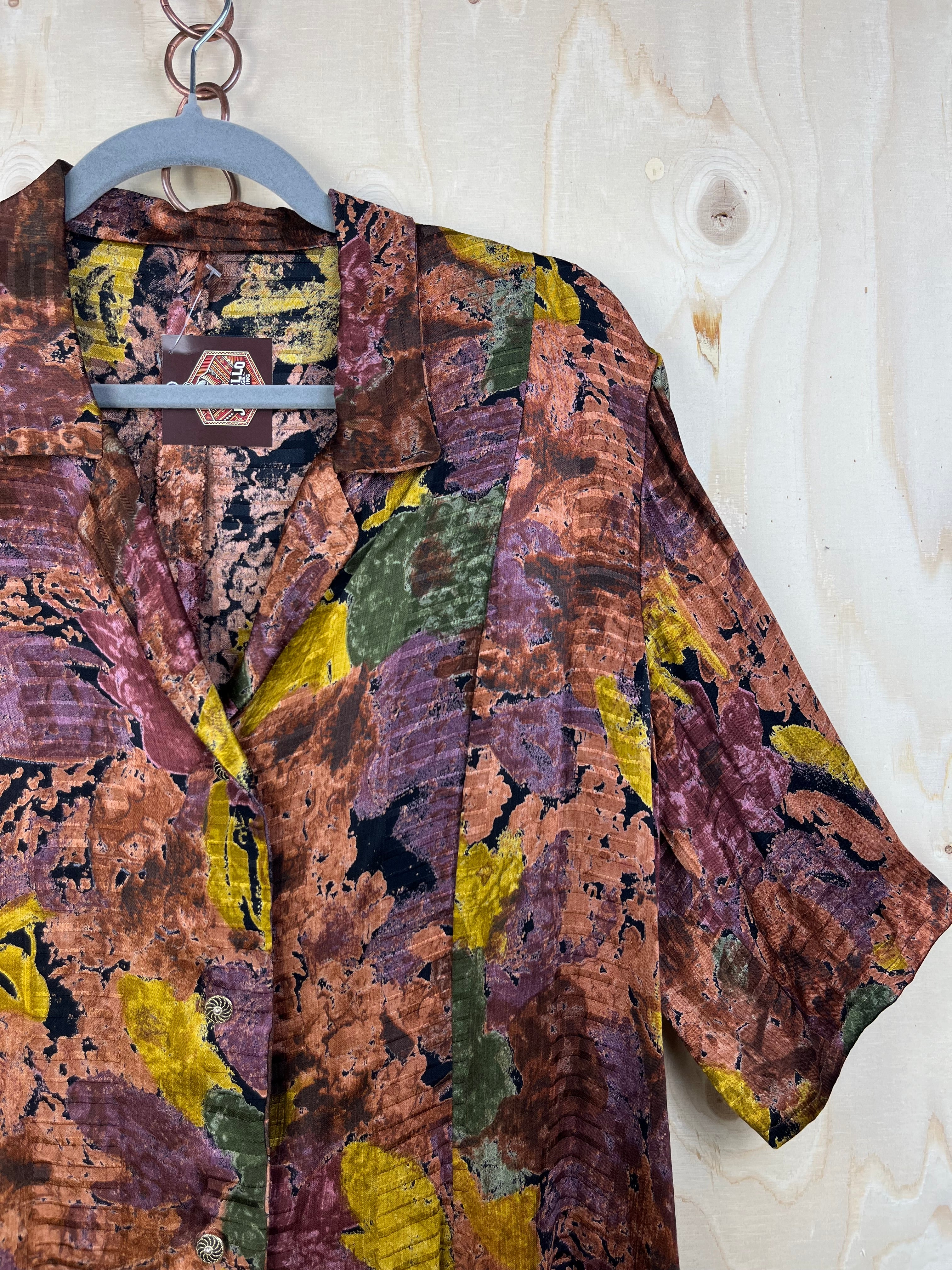 Vintage Abstract Pattern Blouse