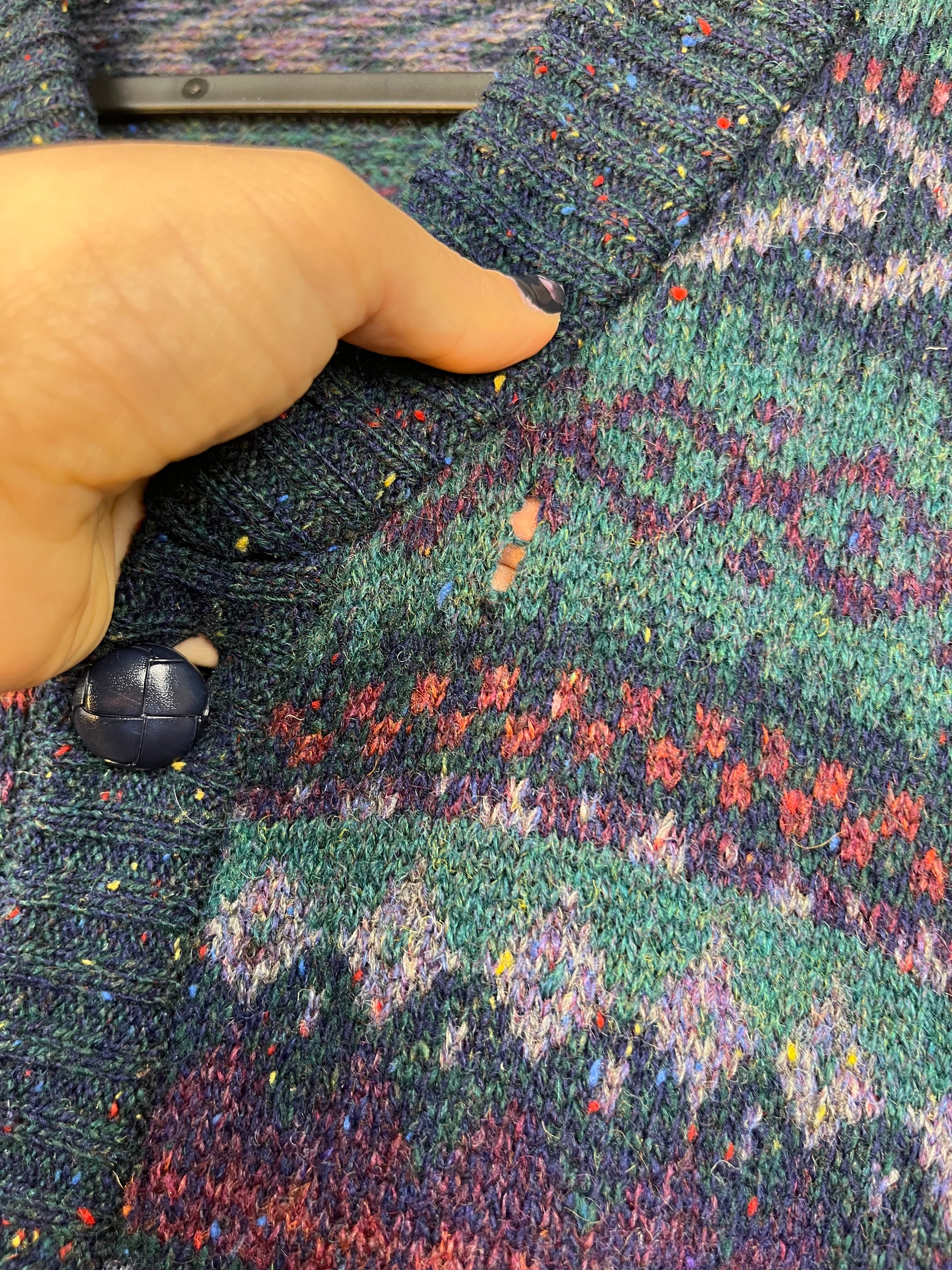 Vintage Austrian Wool Nordic Cardigan Oversize