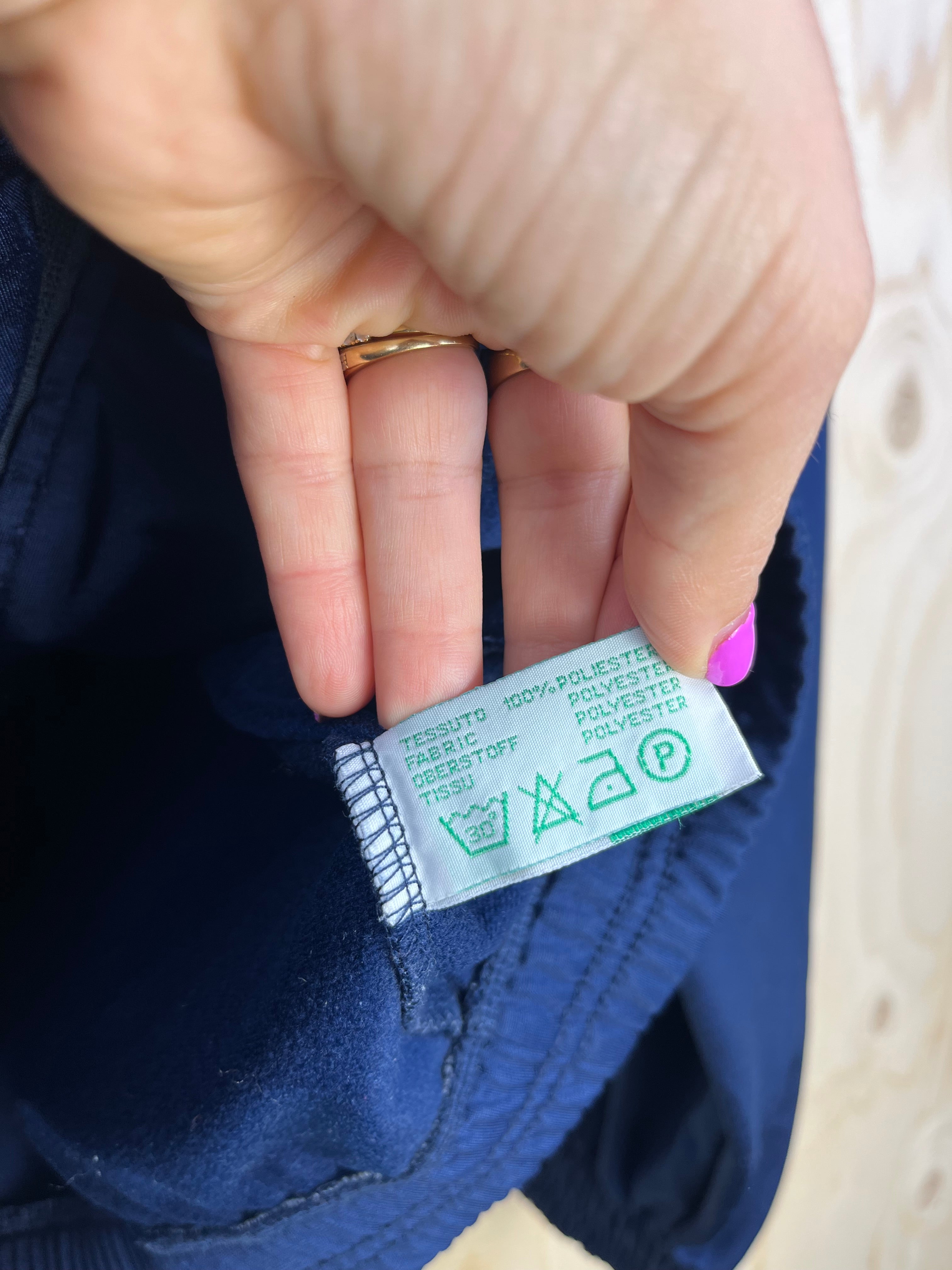 Vintage Diadora Track Jacket Navy Logo Tape 90s Zip-Up