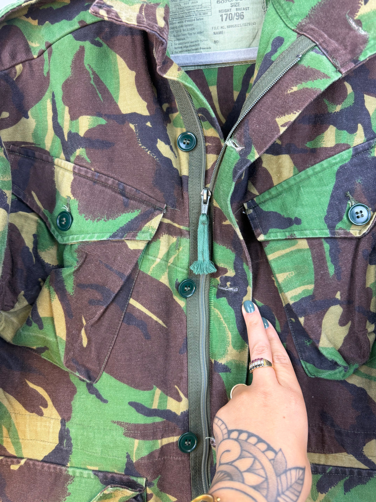Giacca militare vintage originale British Army – camouflage DPM