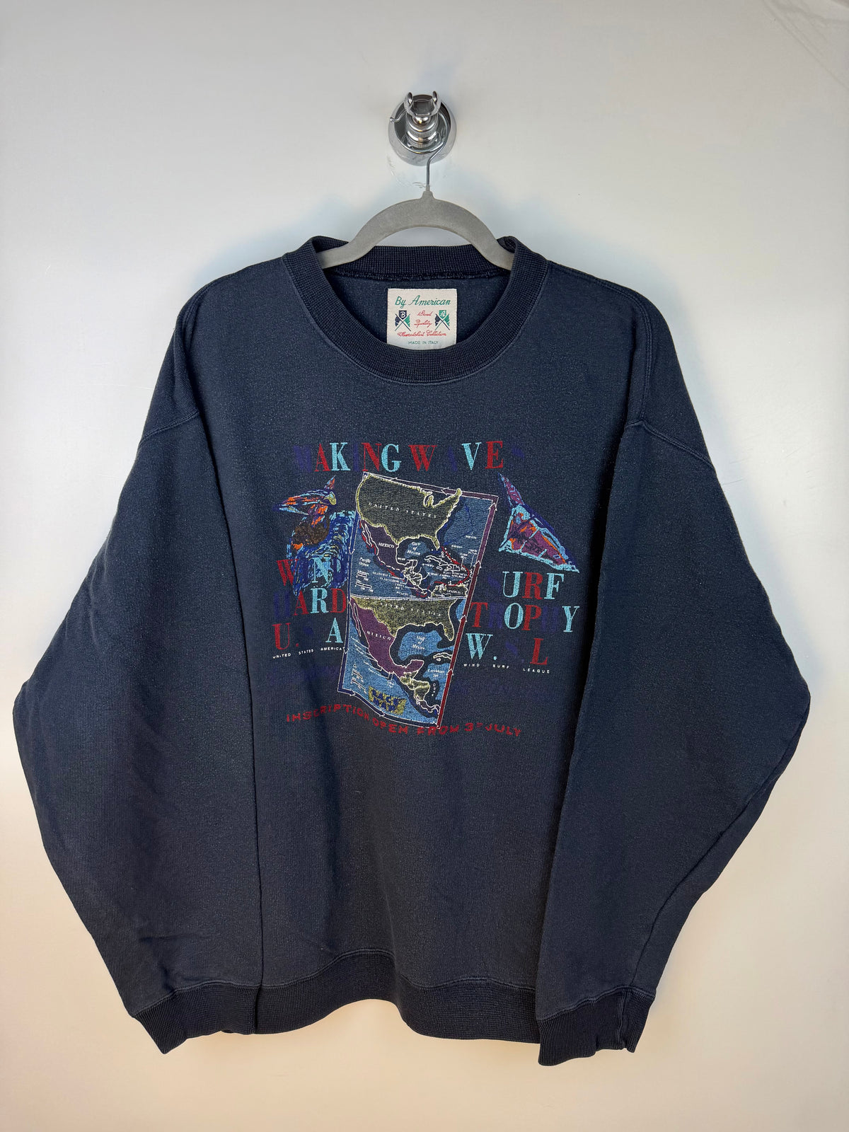 Felpa vintage anni ’90 Waking Waves – Made in Italy
