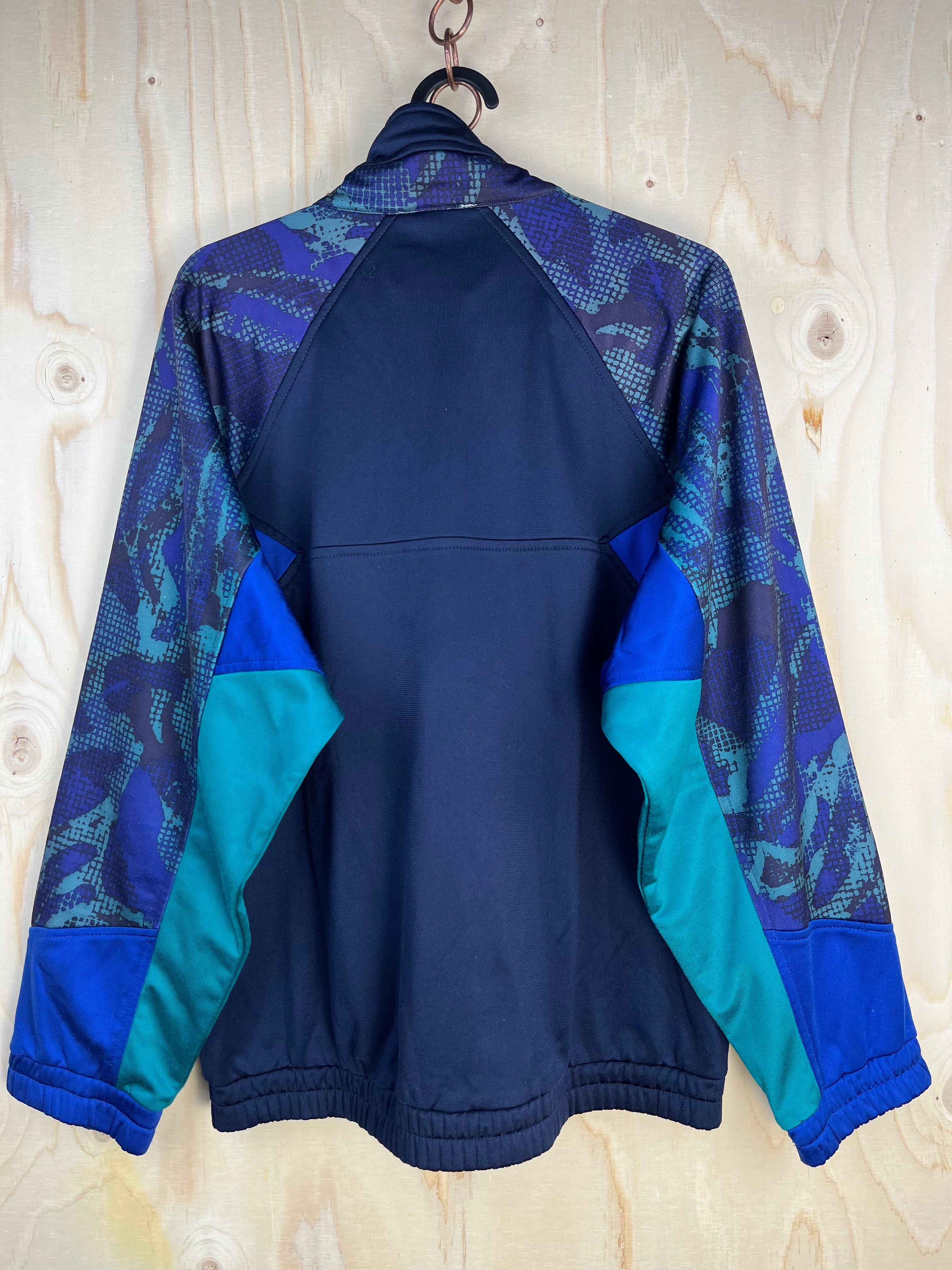 Vintage Fila Track Jacket Pattern 90s Navy Blue Zip-Up