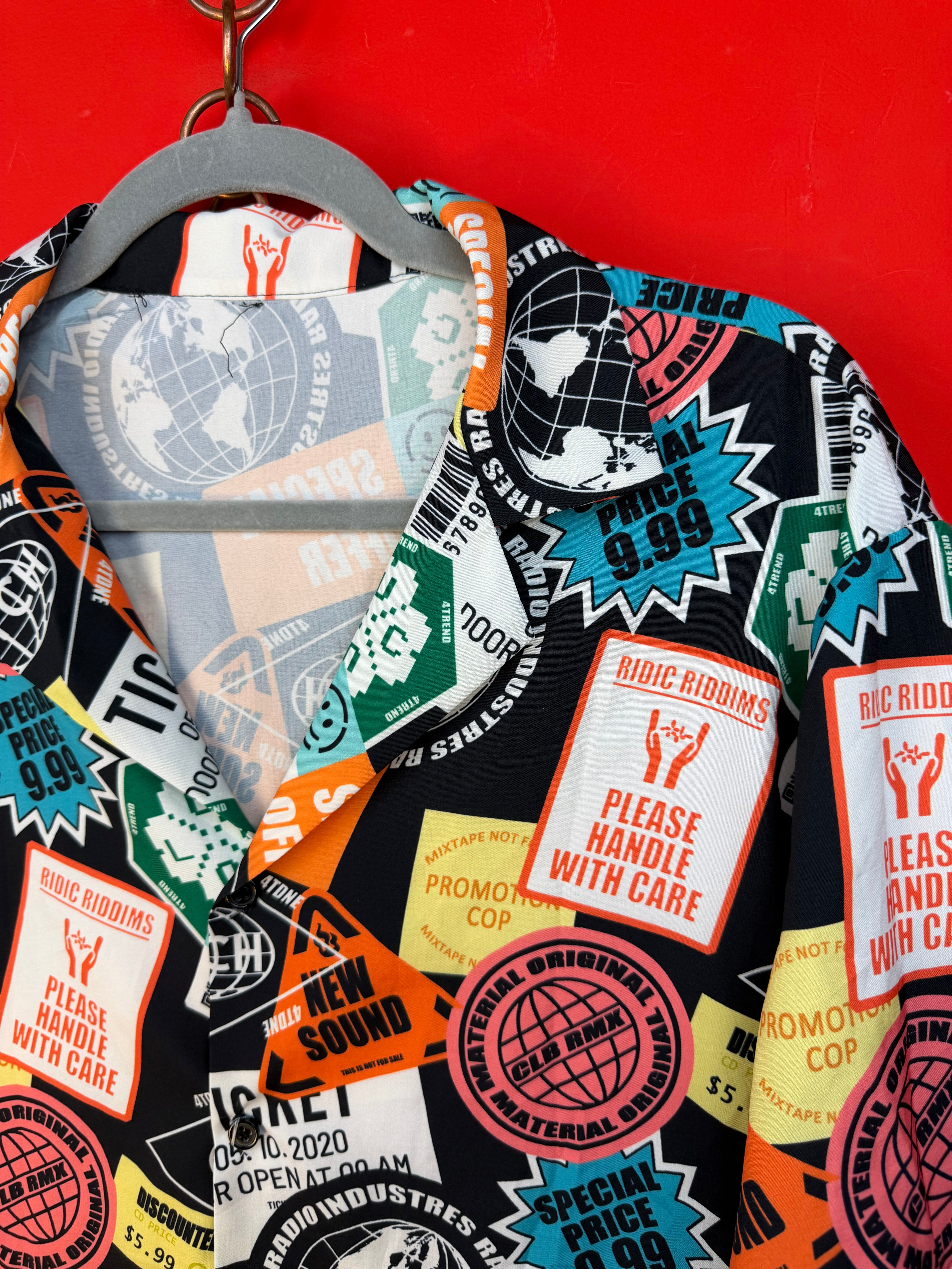 Vintage Graphic Print Shirt Y2K Festival Streetwear M