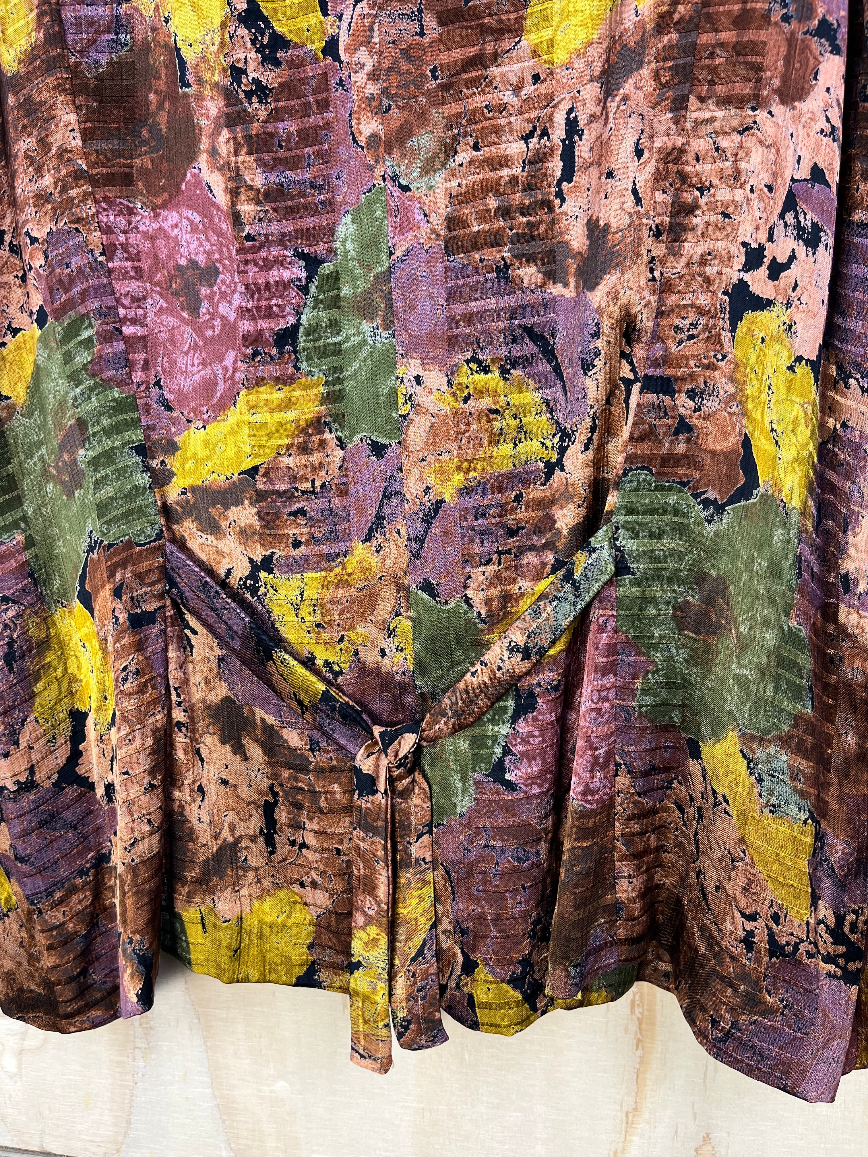 Vintage Abstract Pattern Blouse