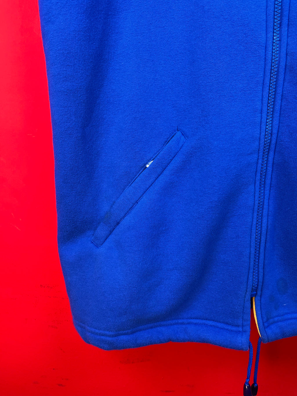 Vintage Nike Sleeveless Hoodie Blue/Yellow
