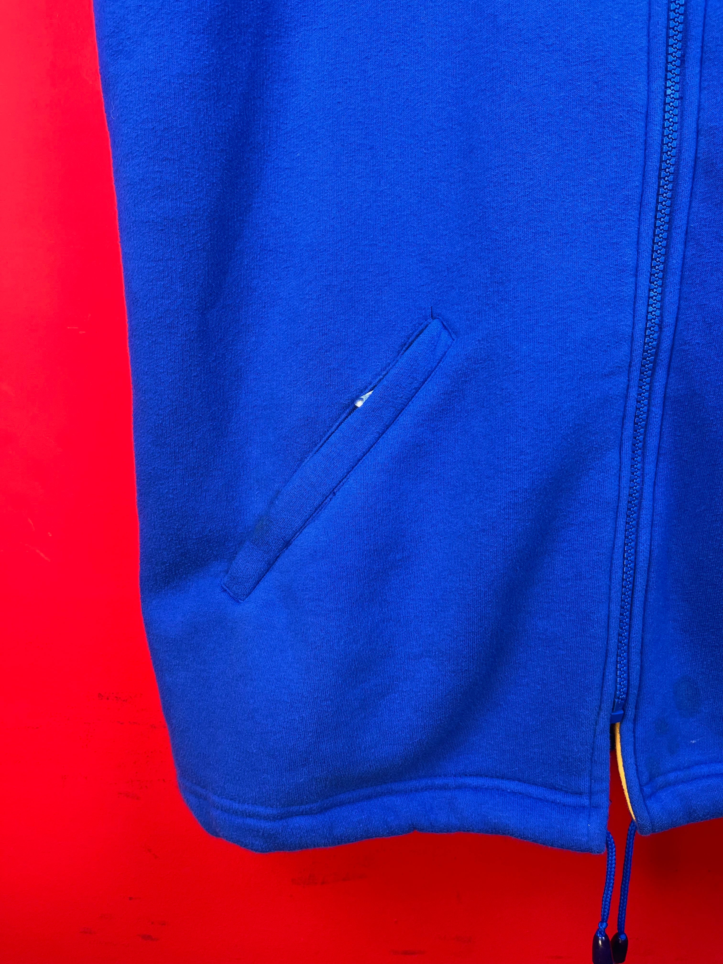 Vintage Nike Sleeveless Hoodie Blue/Yellow