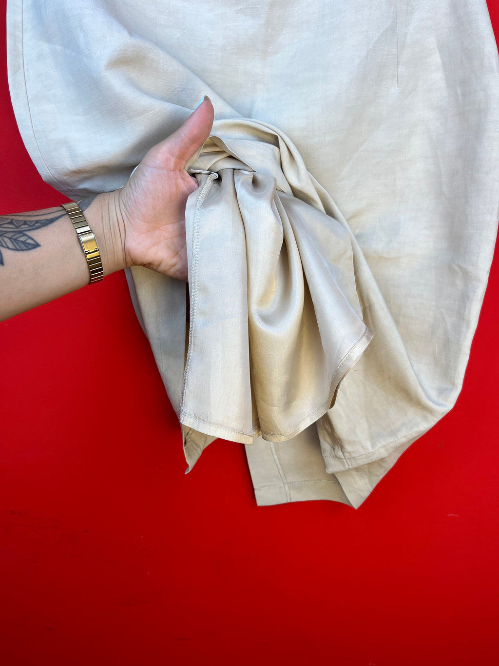 Gonna Tubino Vintage Made in Italy Beige Avorio