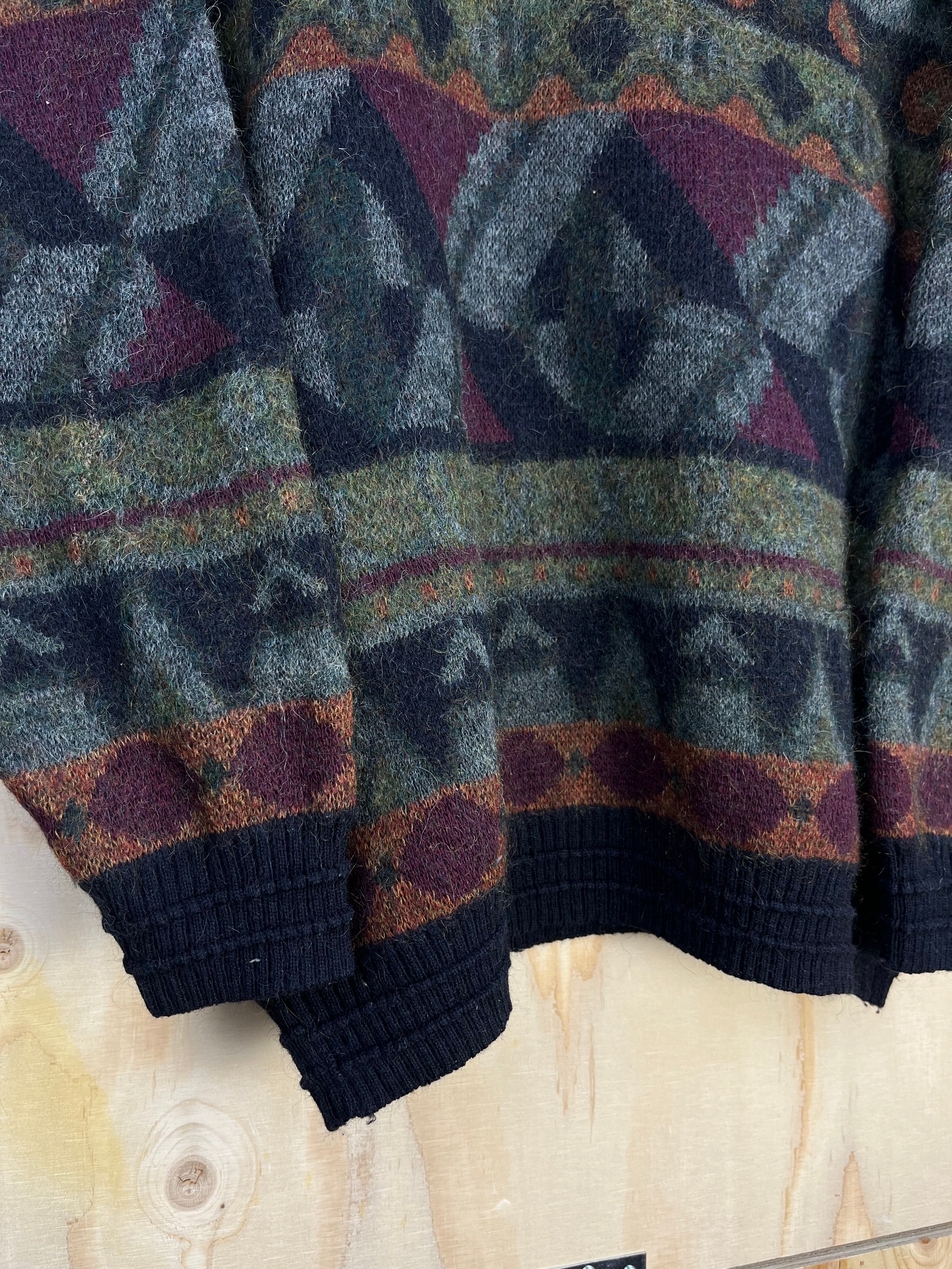 Vintage Wool Alpaca Blend Pattern Sweater