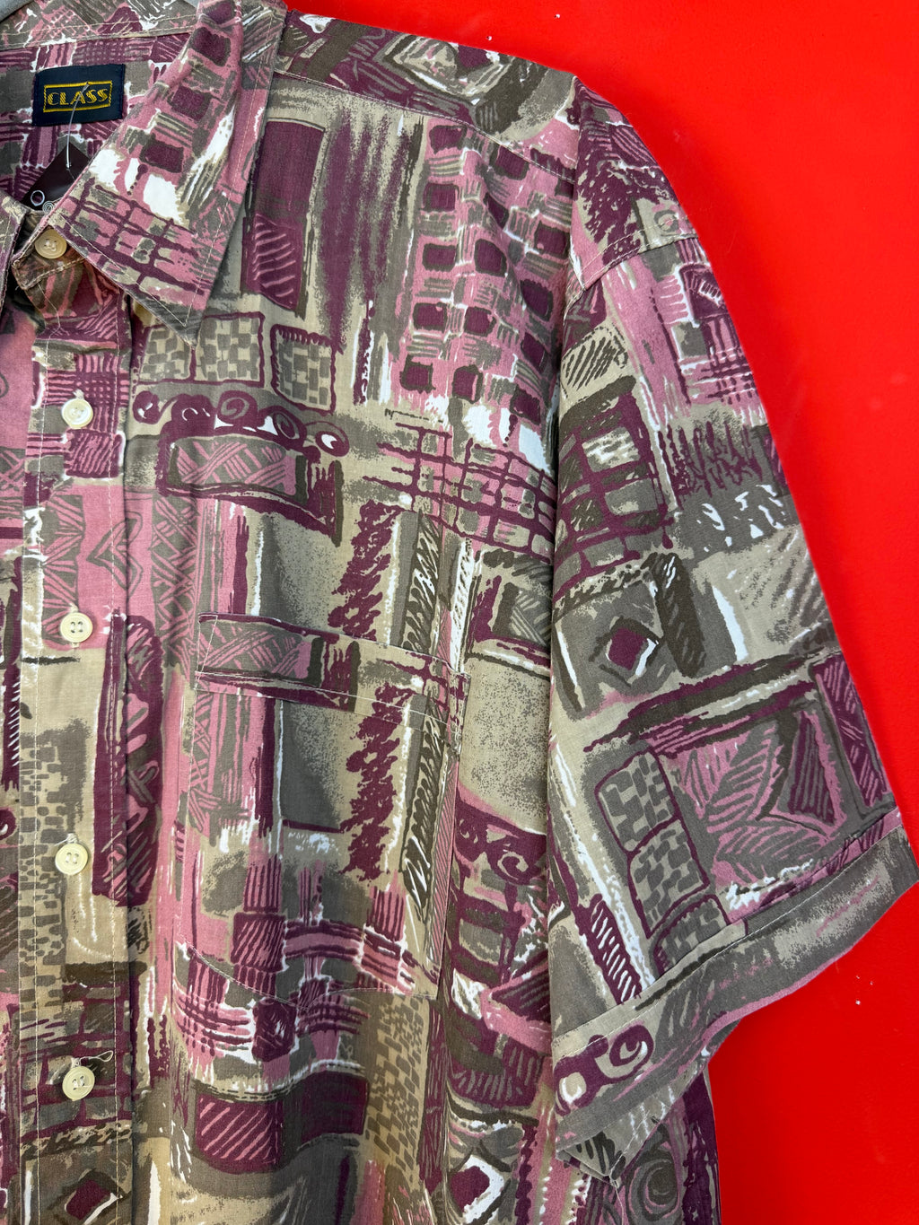 Vintage 90s abstract short sleeve shirt