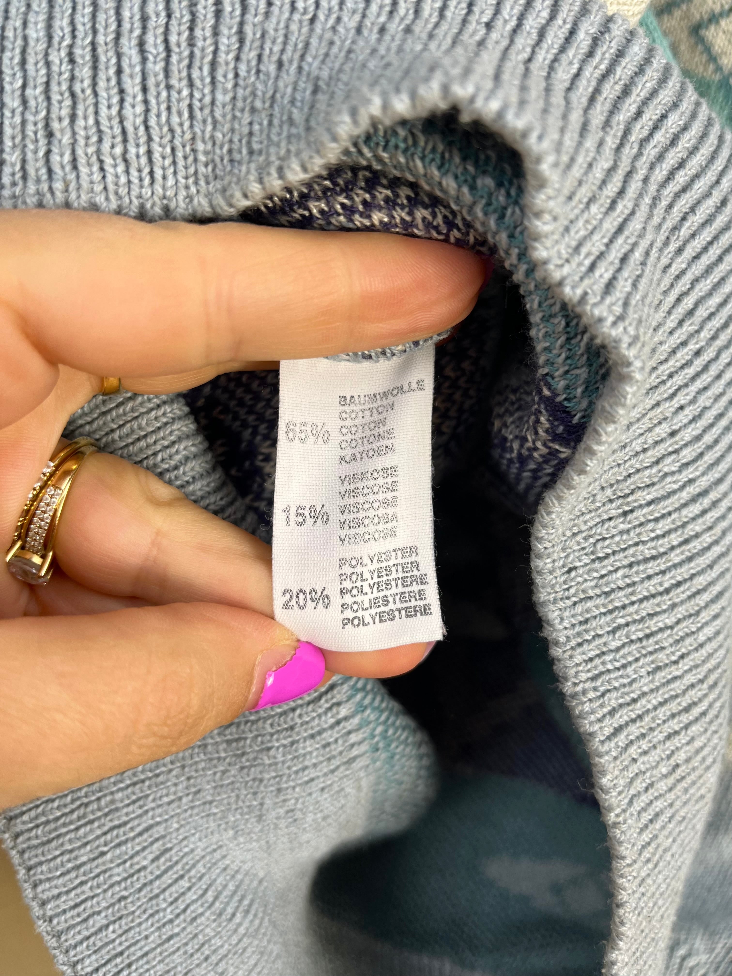 Maglione Vintage Fantasia Geometrica Made in Italy