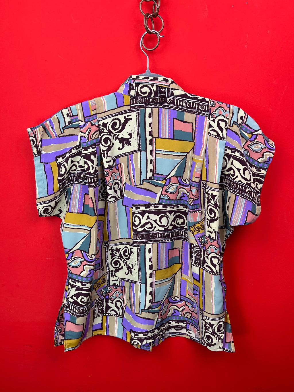 Camicia Vintage Made in Italy Fantasia Astratta 90s