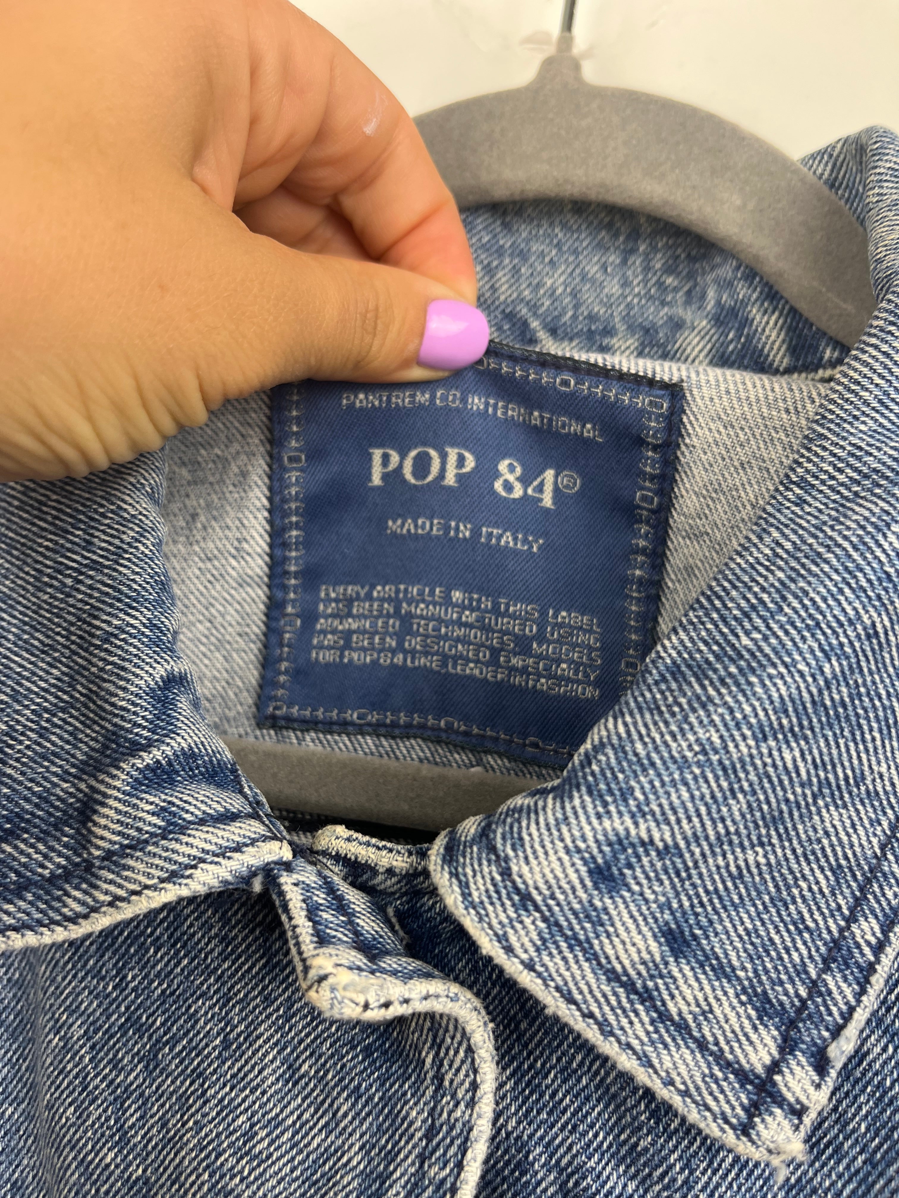 Giacca Denim Vintage Cropped Pop 84 Made in Italy