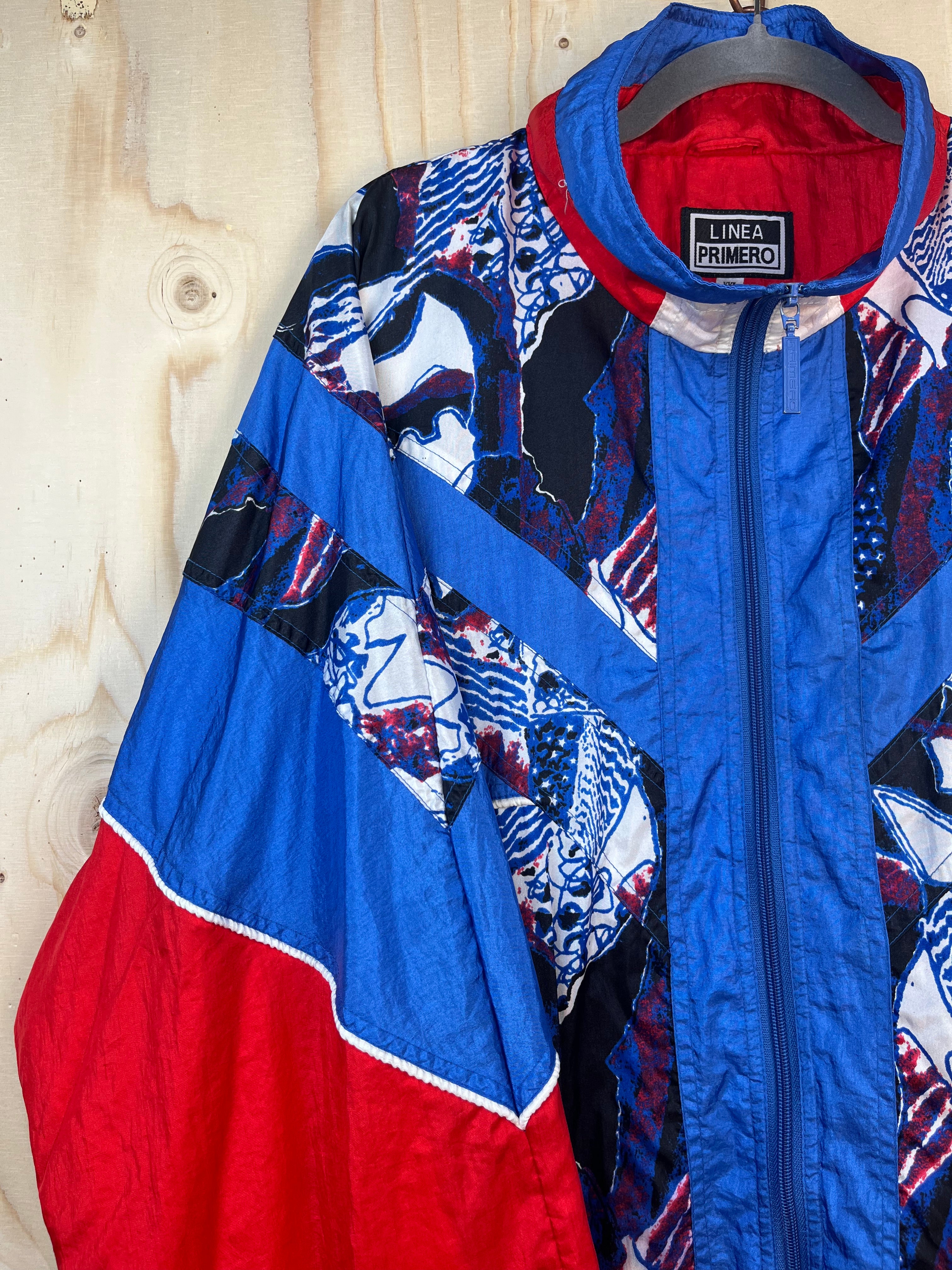 Giacca Windbreaker Vintage Anni ’90 Color Block Multicolor