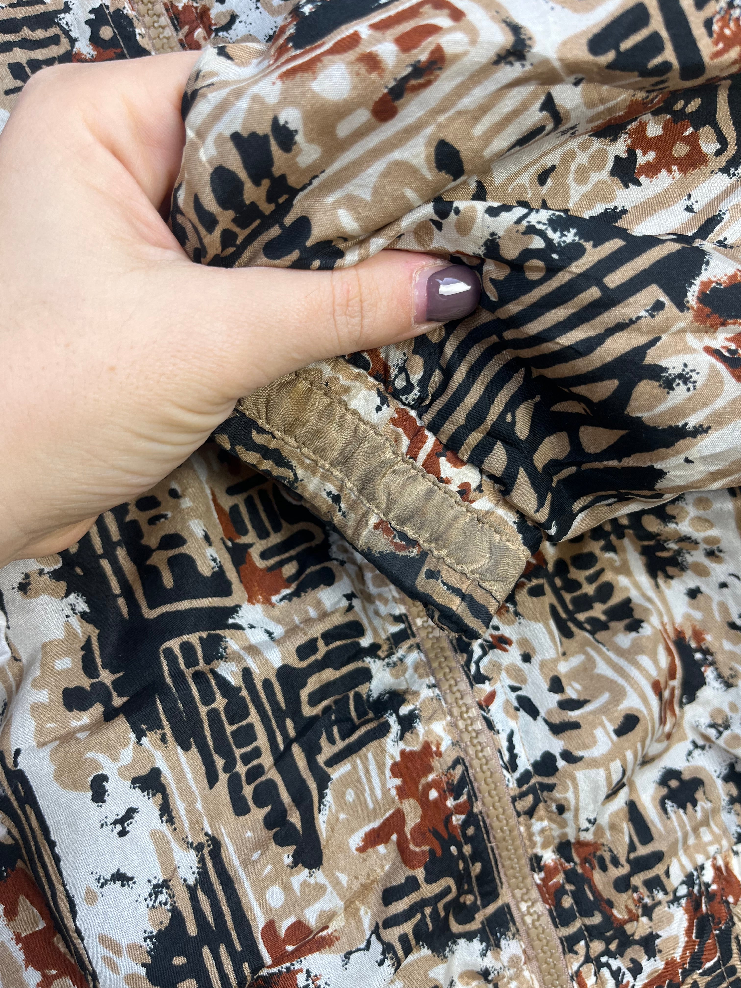 Vintage Silk Blend Jacket 90s Abstract