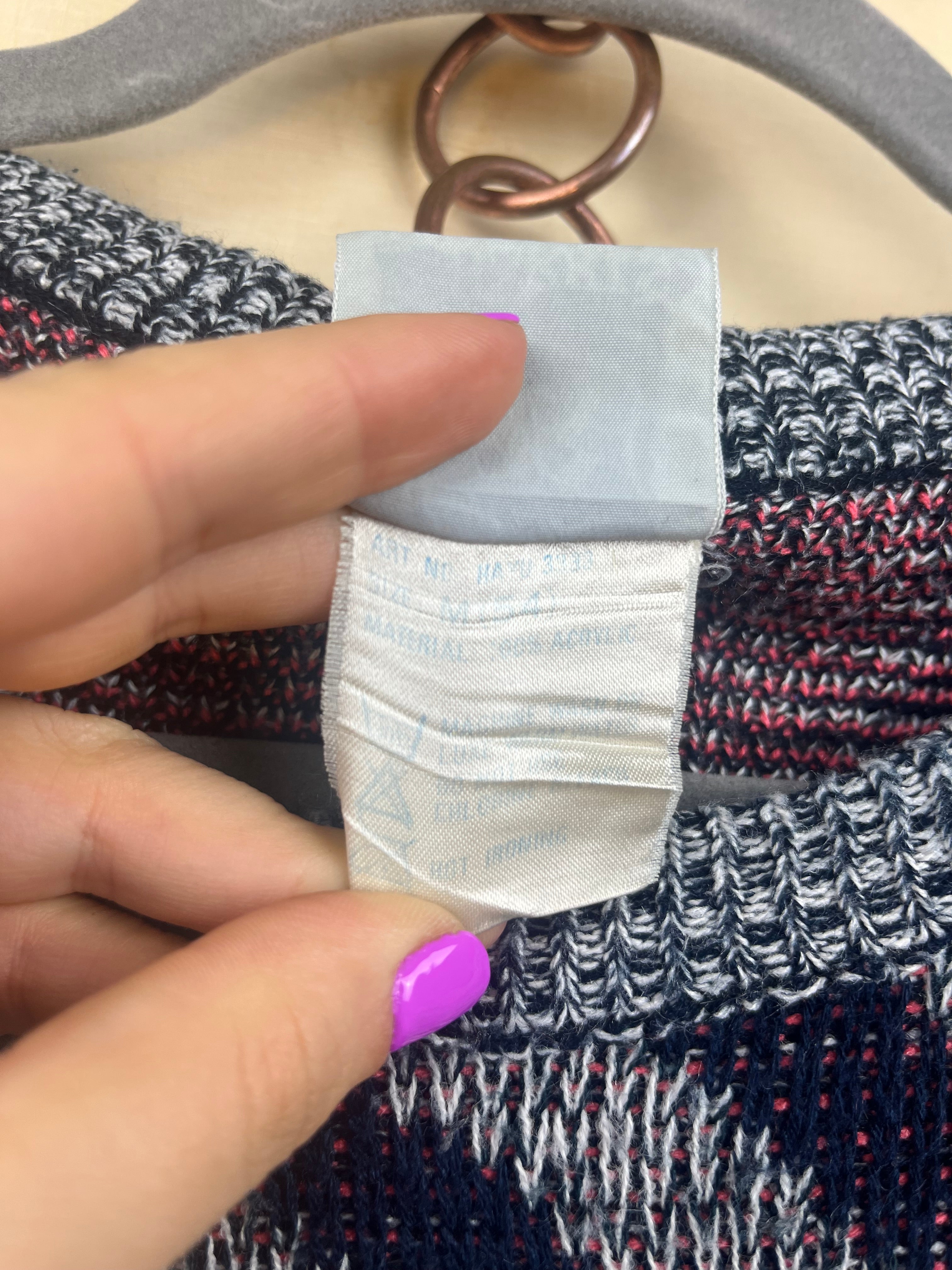 Vintage Harris Geometric Knit Sweater 90s Pattern Multicolor