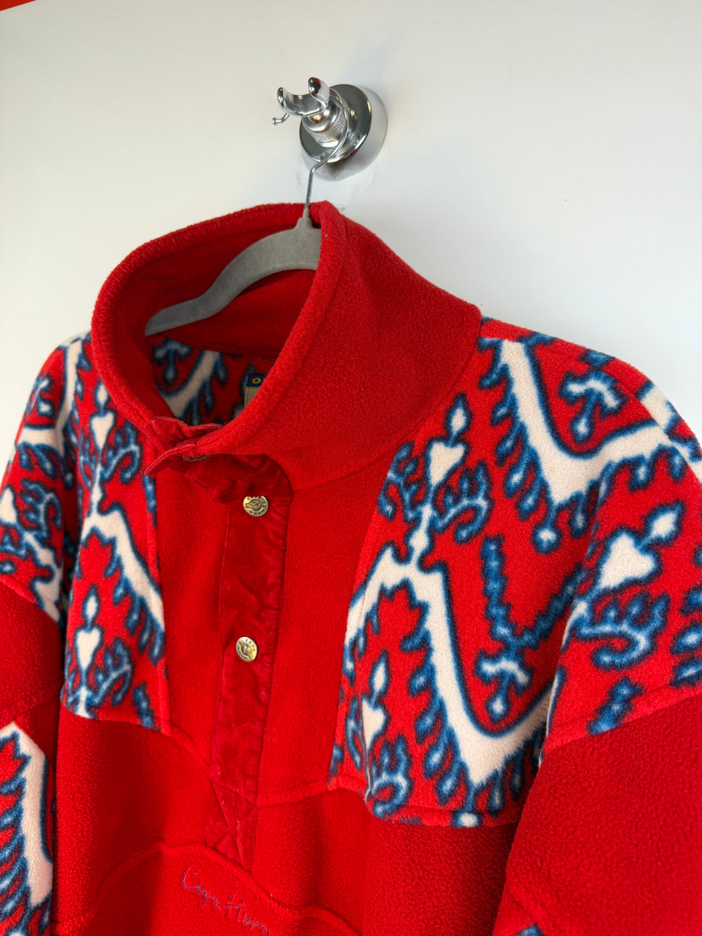 Pile vintage Cape Horn rosso in Polartec – L unisex