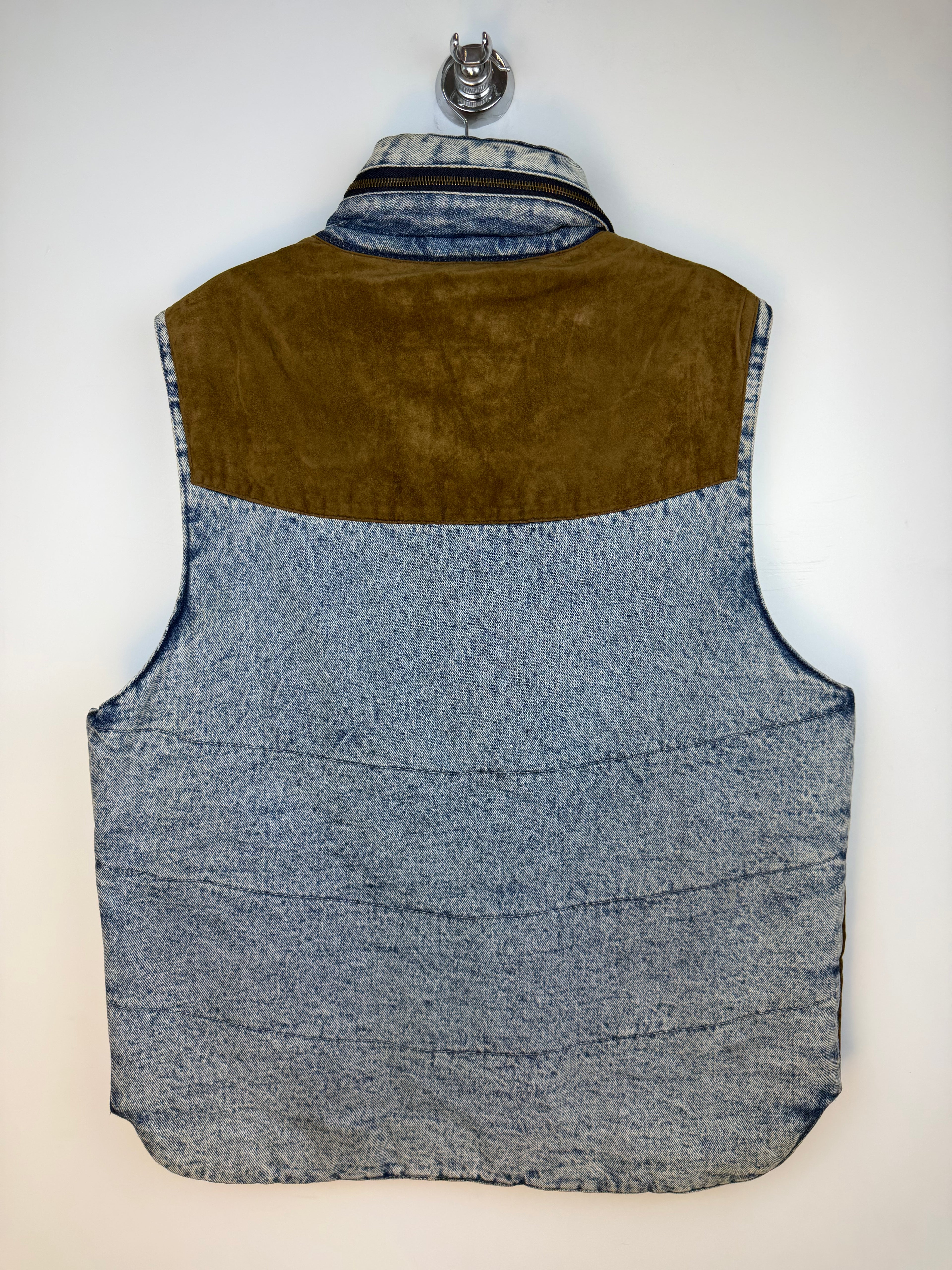 Roy Rogers Vintage Task Force Denim & Suede Vest XL – Made in Italy