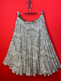Vintage Silk Paisley Midi Skirt