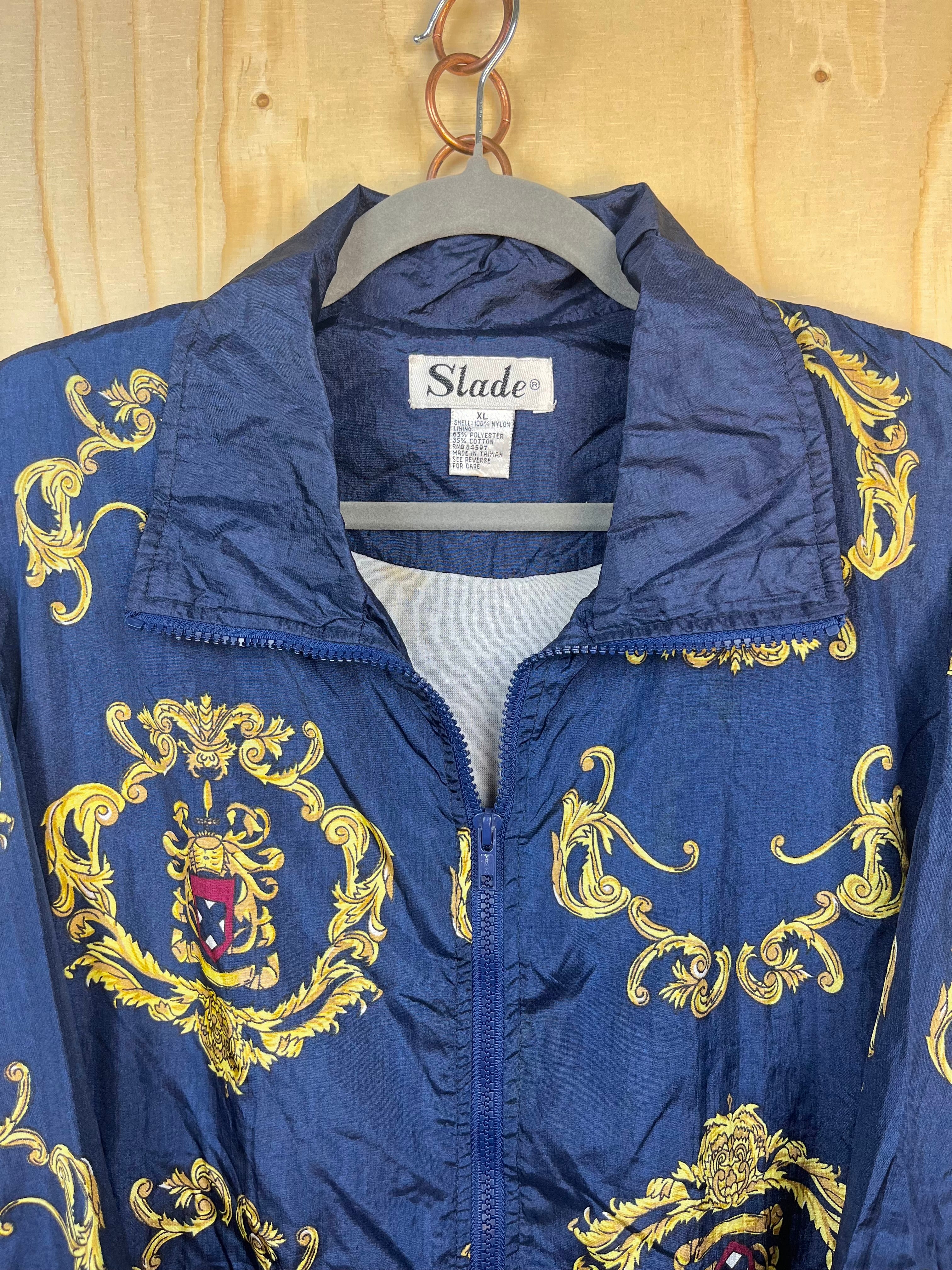 Vintage Baroque Blue Windbreaker