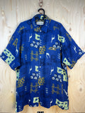Camicia Vintage Astratta Blu 90s The Flagship