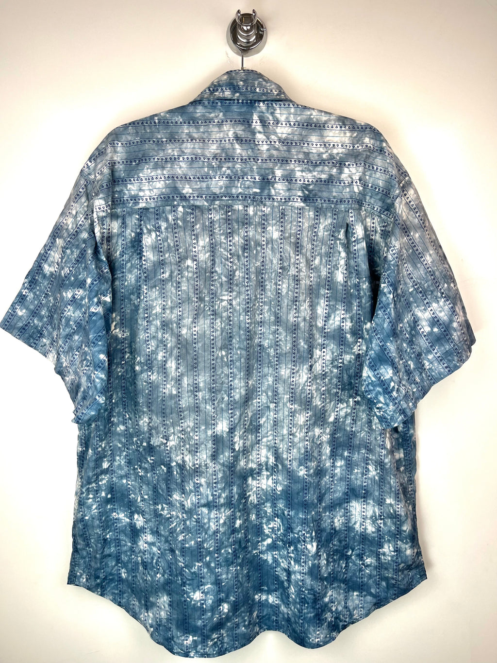 Camicia Vintage Tie Dye Azzurra in Cotone 100%
