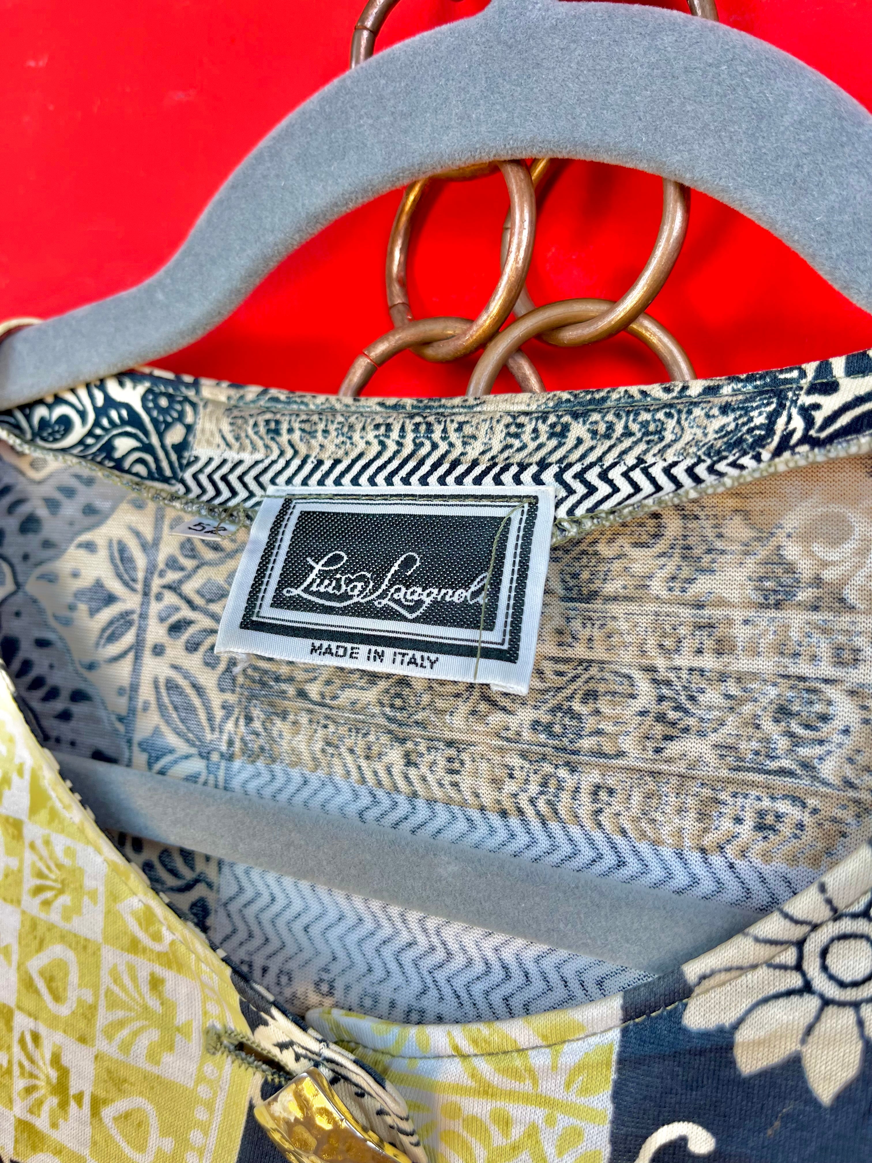 Blusa vintage Luisa Spagnoli patchwork made in Italy