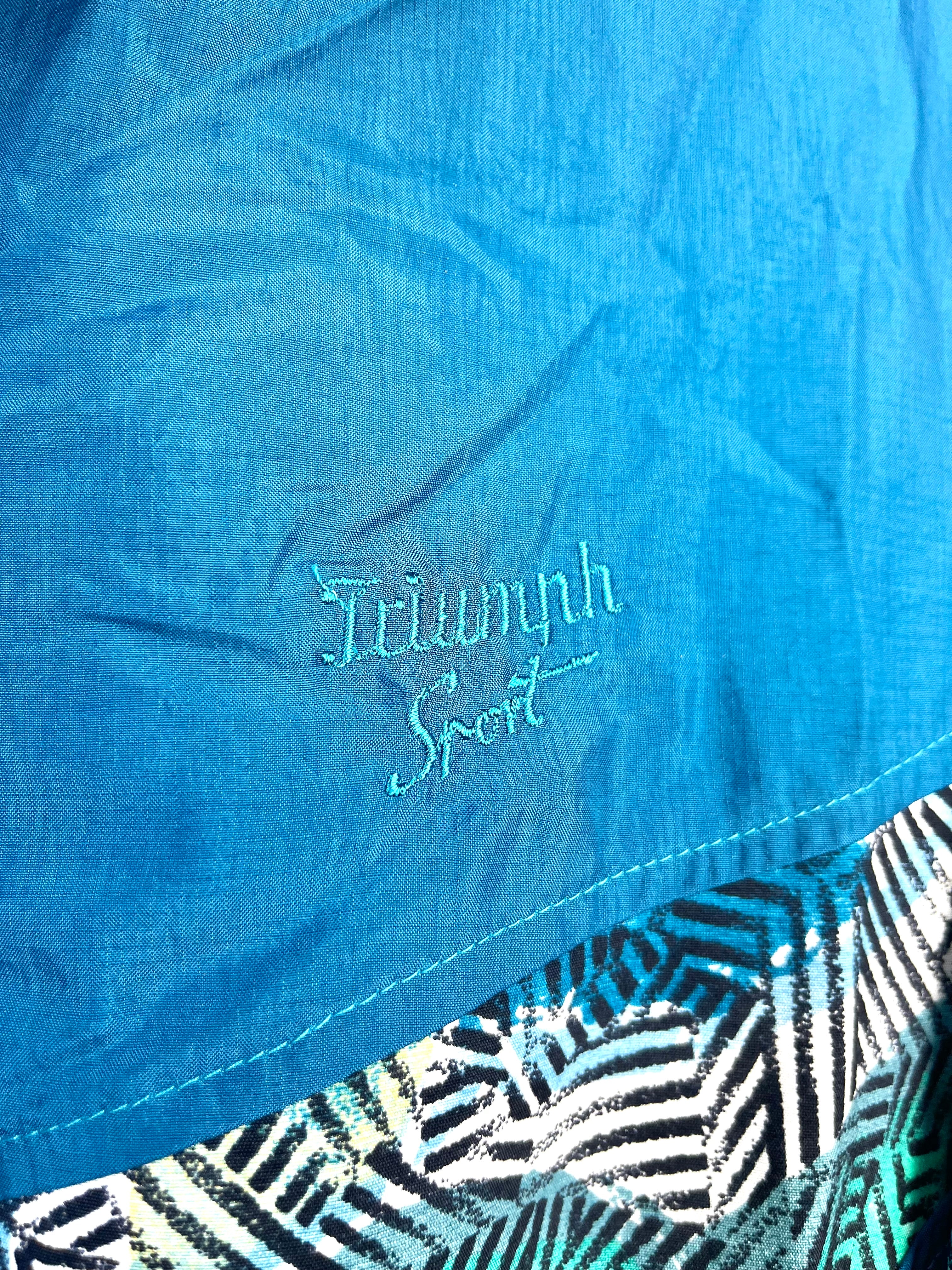 Vintage 90s Tracksuit Set Triumph Sport Teal Windbreaker Jacket Pants